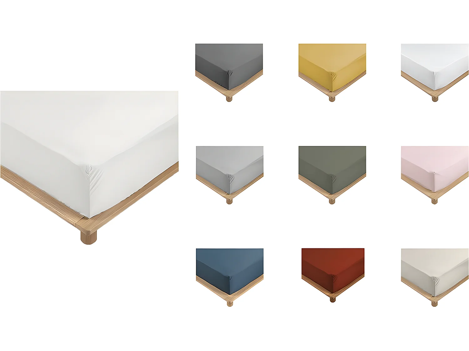 Drap Housse Percale - Bonnet 30 Cm