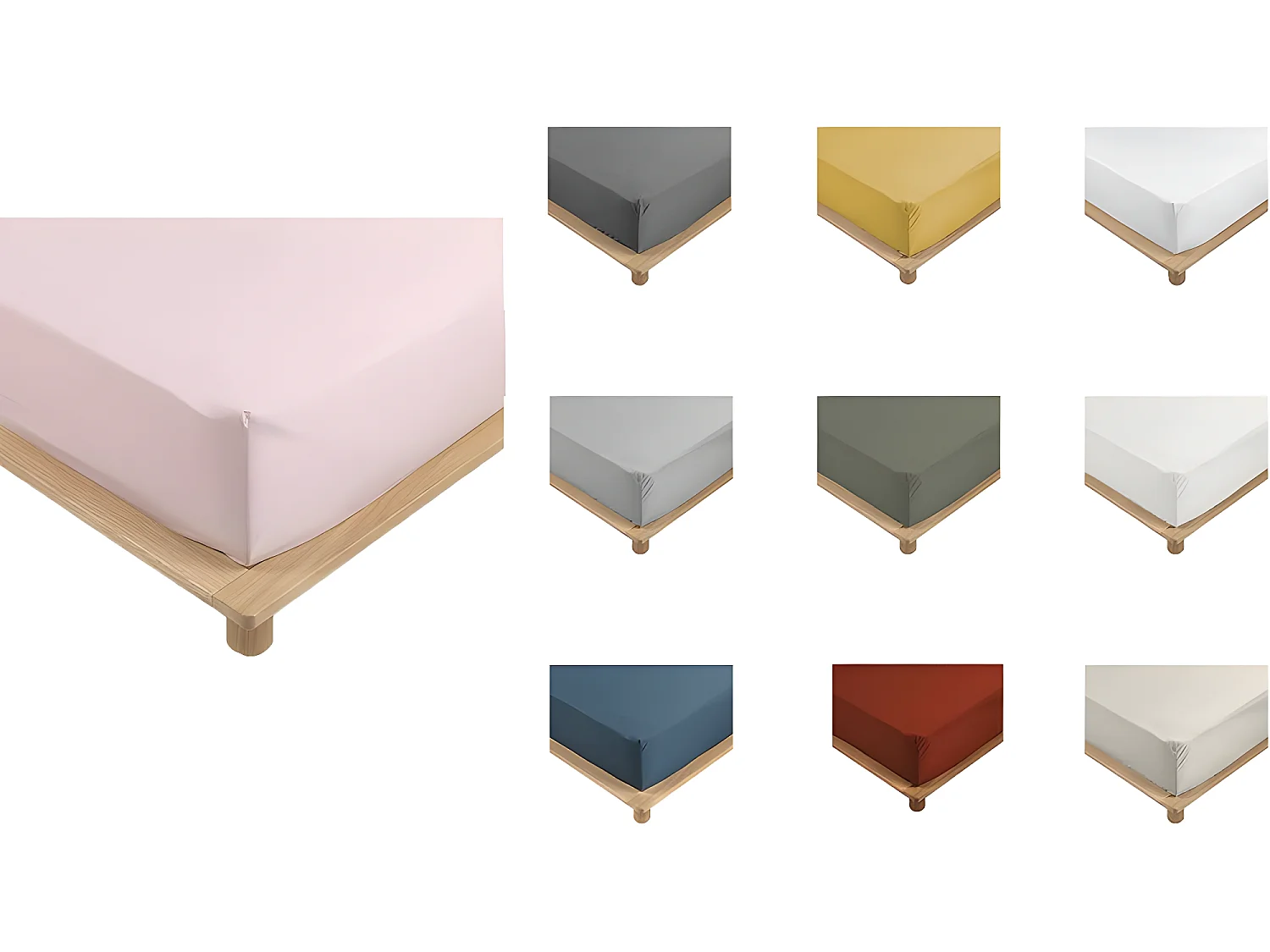 Drap Housse Percale - Bonnet 30 Cm