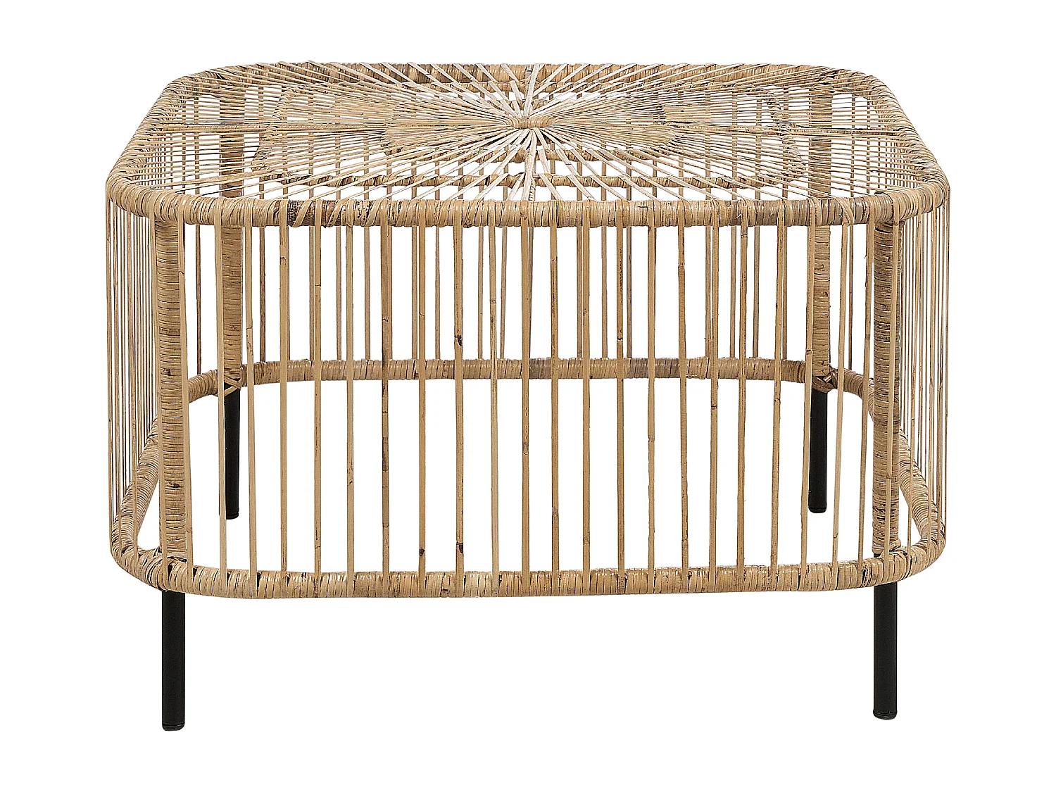 Stolik kawowy ogrodowy CESENATICO Rattan Naturalny