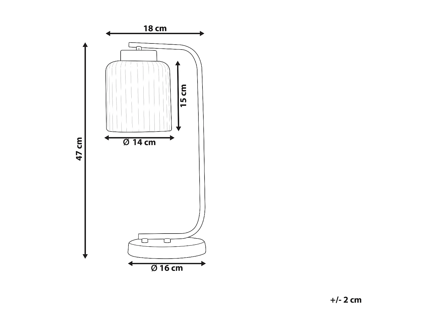 Lampe à poser CAUDELO Métal Noir