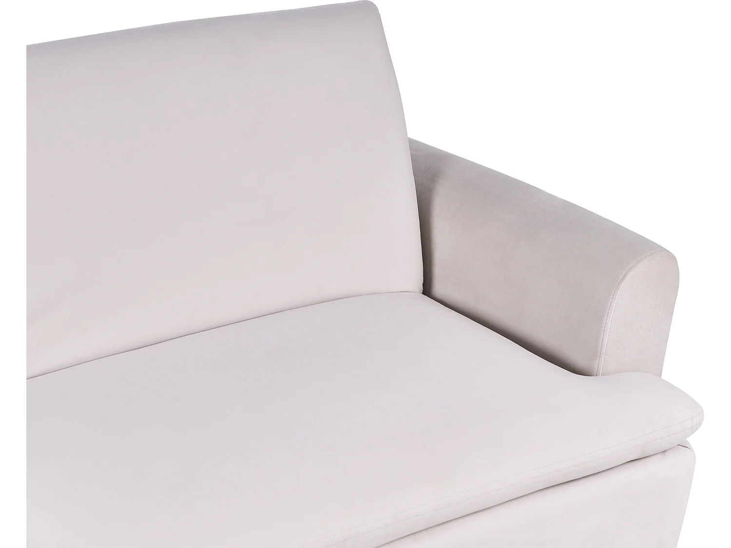 Schlafsofa VETTRE Samtstoff Hellbeige 3-Sitzer