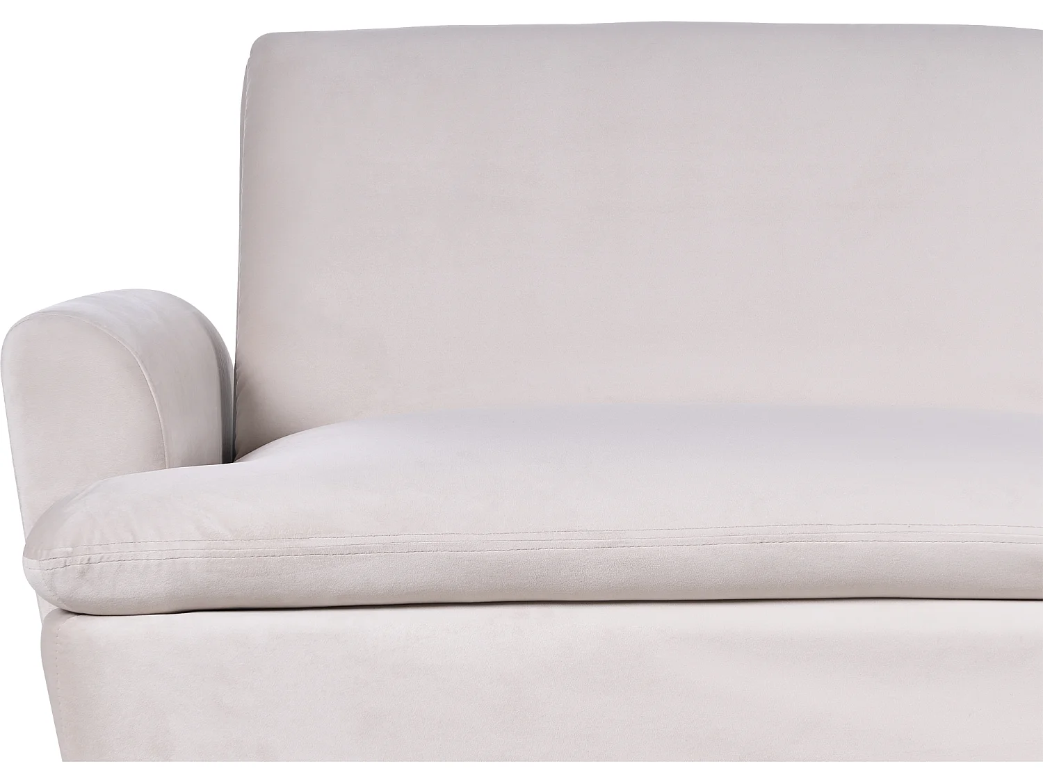 Schlafsofa VETTRE Samtstoff Hellbeige 3-Sitzer