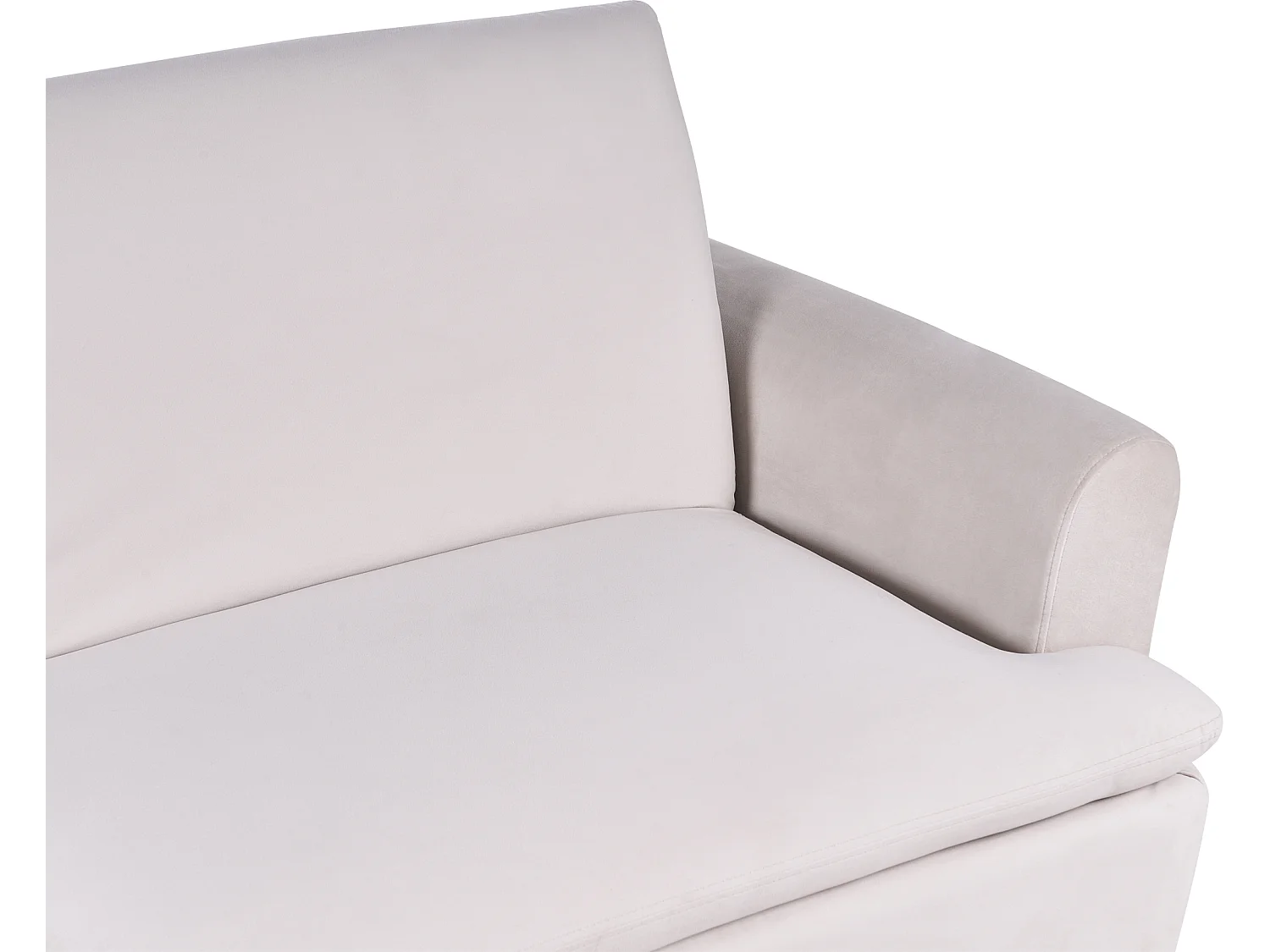 Slaapbank VETTRE Fluweel Lichtbeige 3-zitter