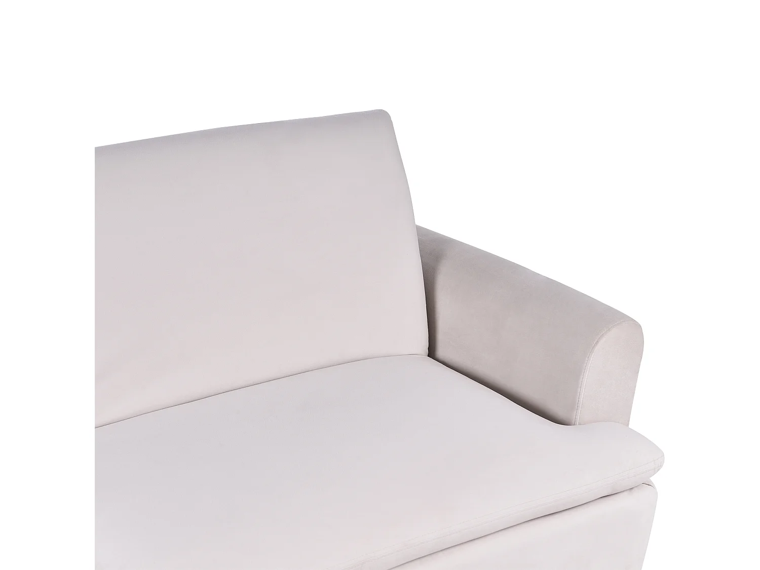 Schlafsofa VETTRE Samtstoff Hellbeige 3-Sitzer