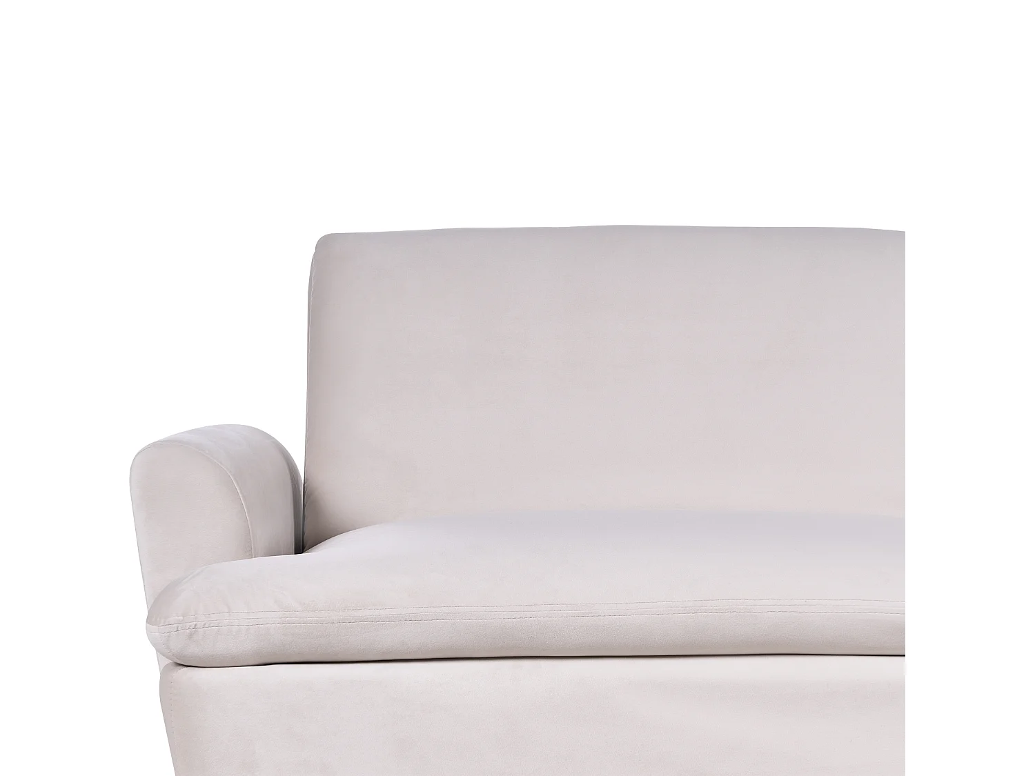 Schlafsofa VETTRE Samtstoff Hellbeige 3-Sitzer