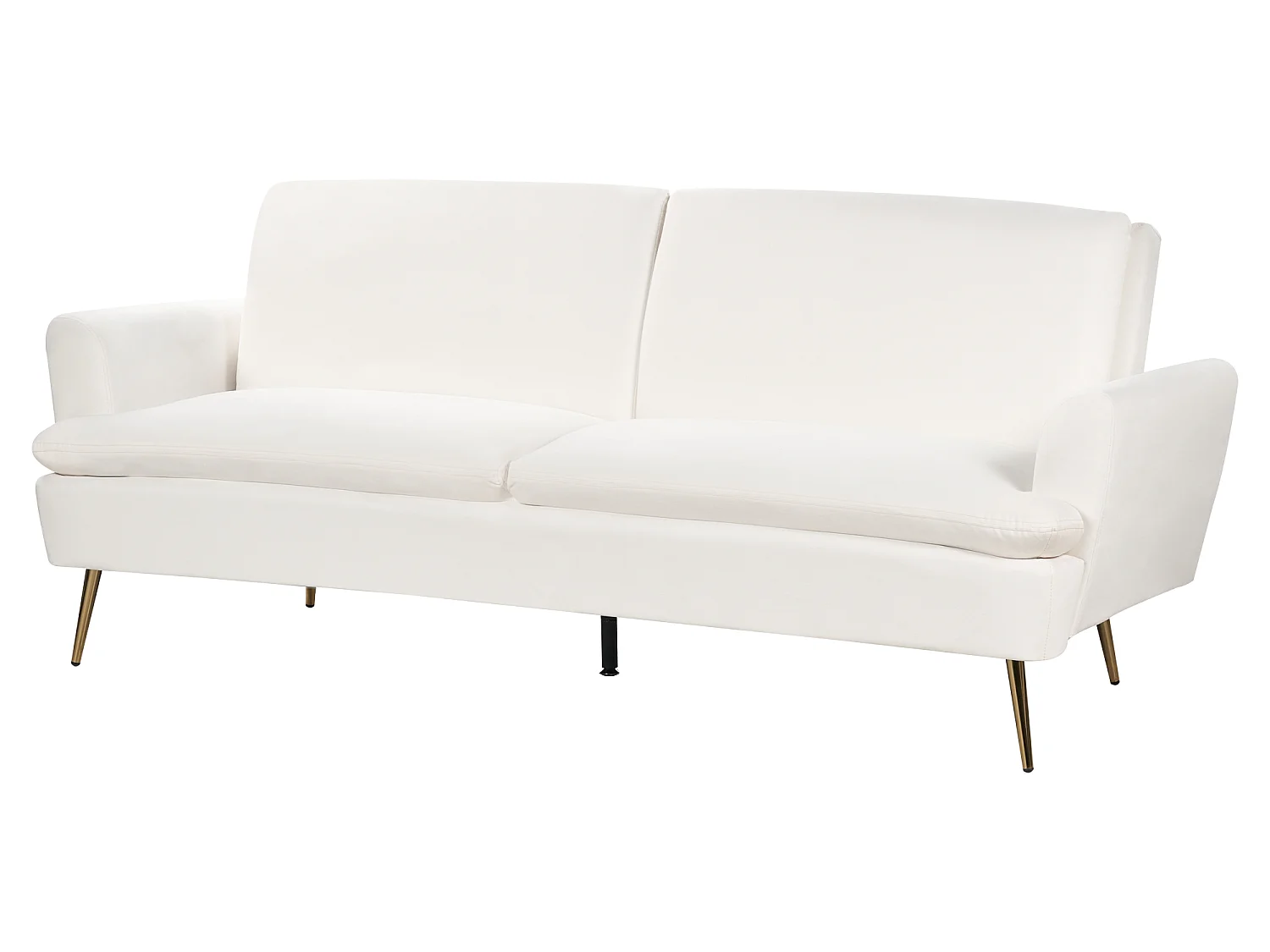 Slaapbank VETTRE Fluweel Gebroken wit 3-zitter