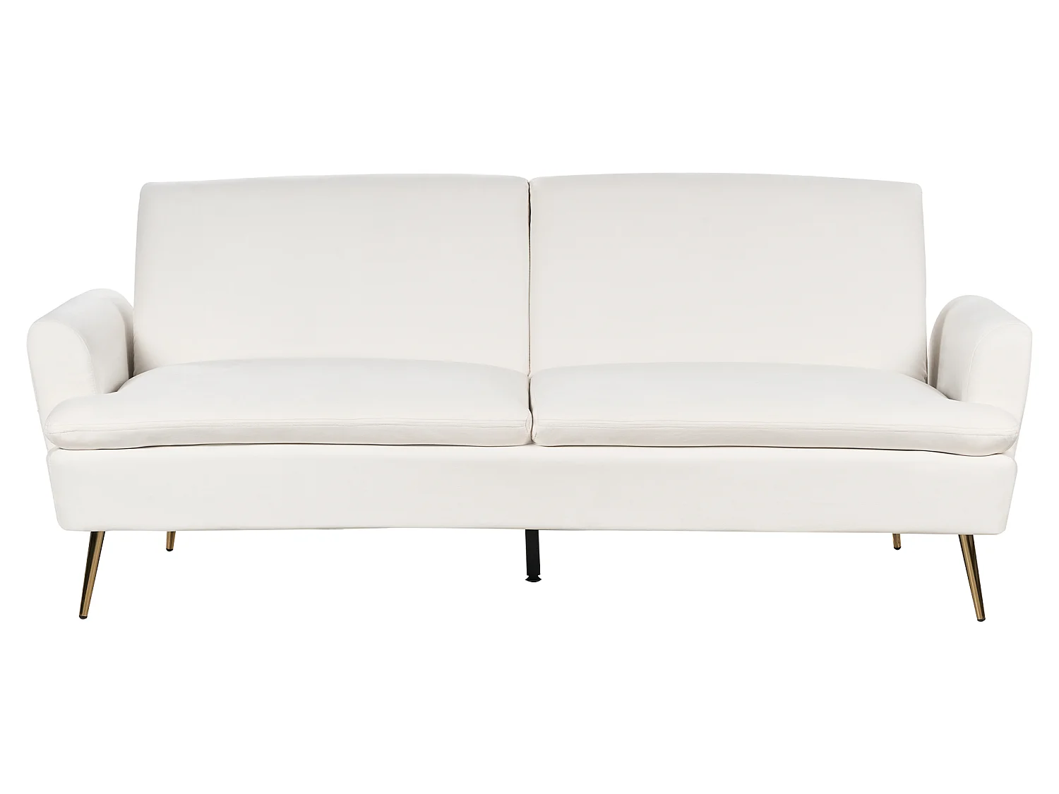 Canapé-lit 3 places VETTRE Velours Blanc cassé