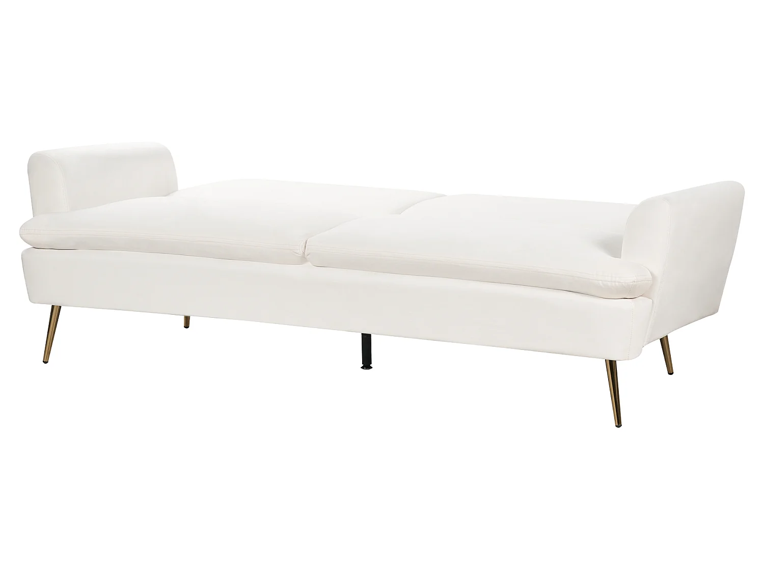 Canapé-lit 3 places VETTRE Velours Blanc cassé