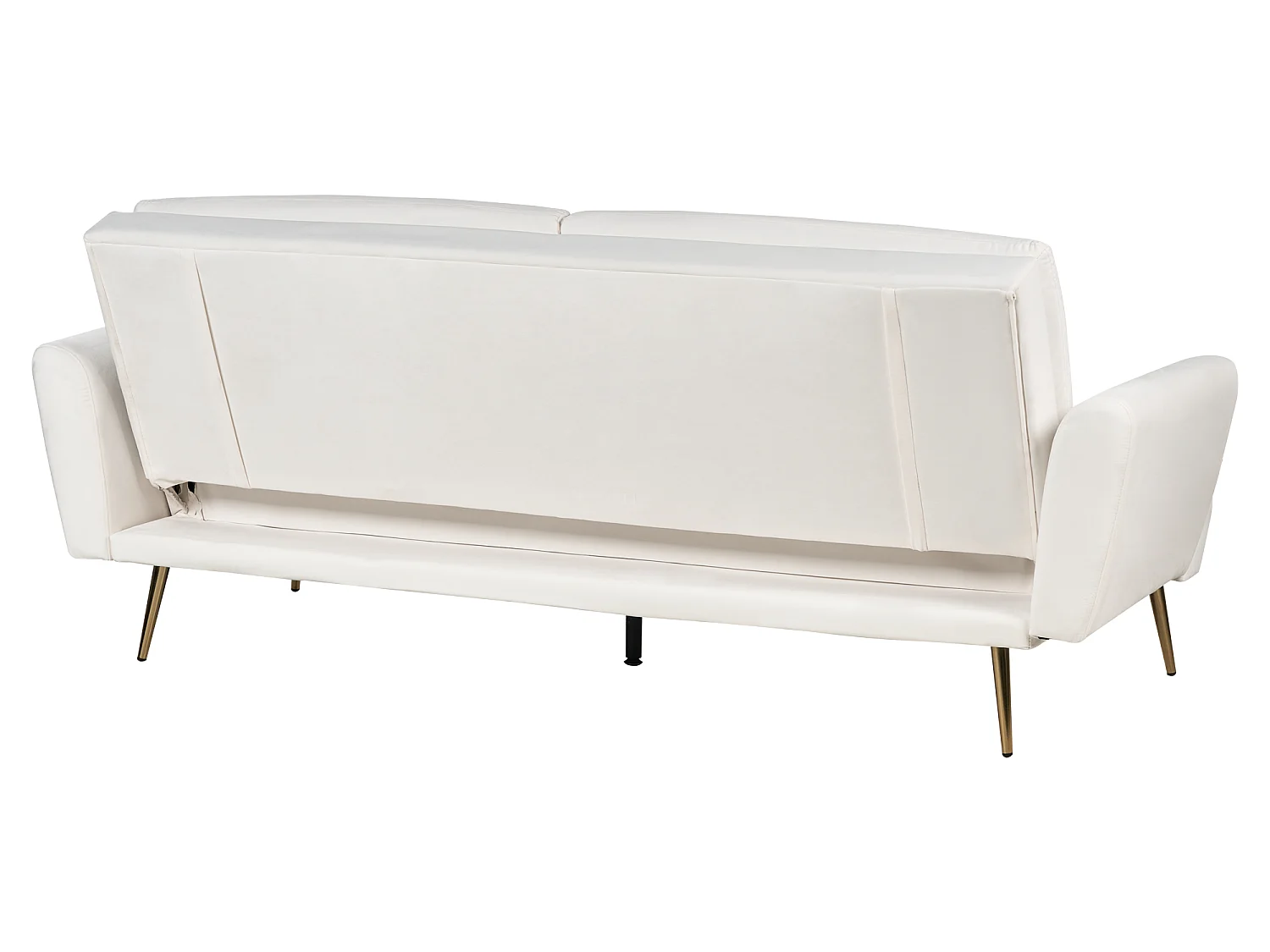 Canapé-lit 3 places VETTRE Velours Blanc cassé