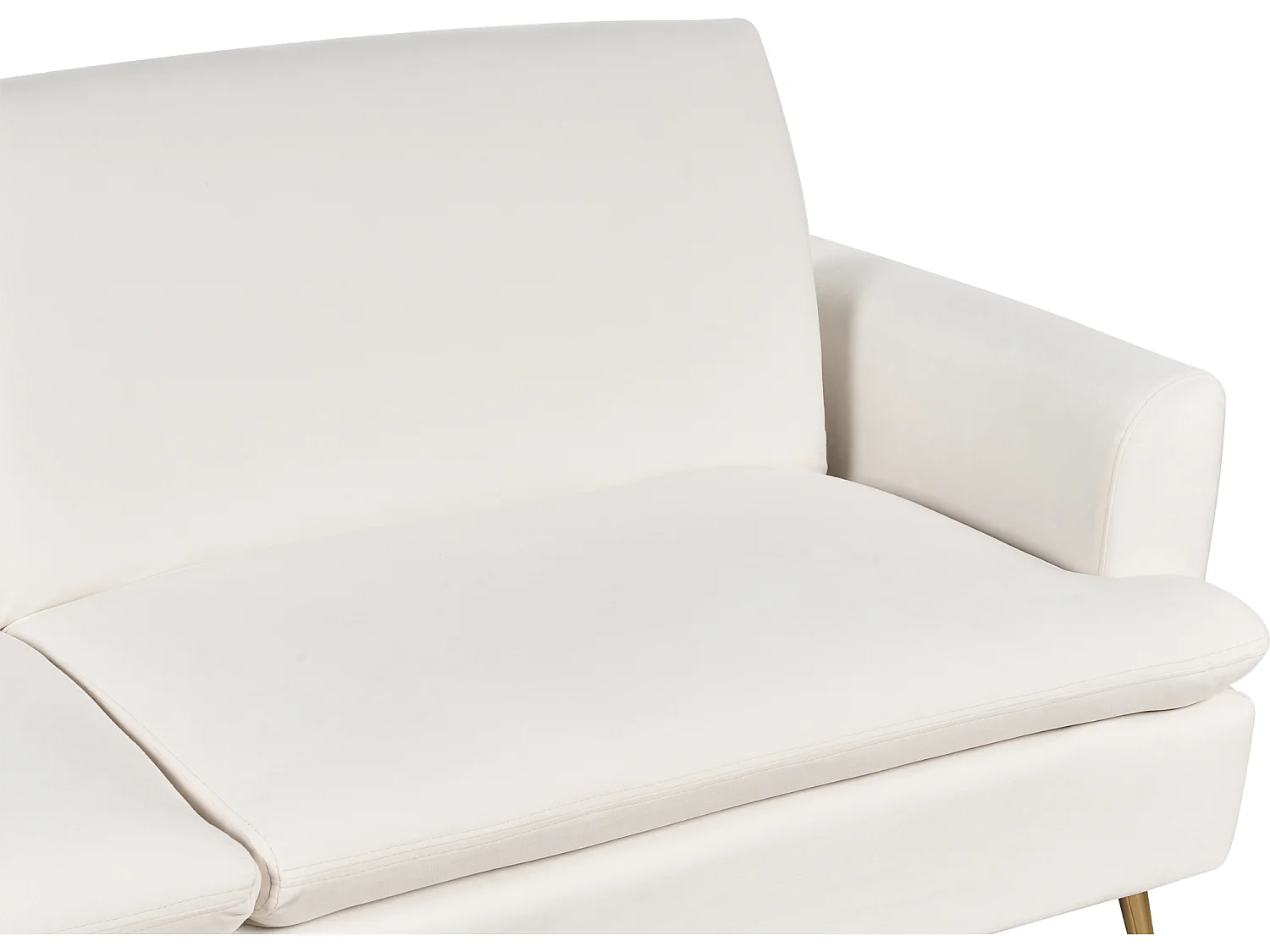 Canapé-lit 3 places VETTRE Velours Blanc cassé