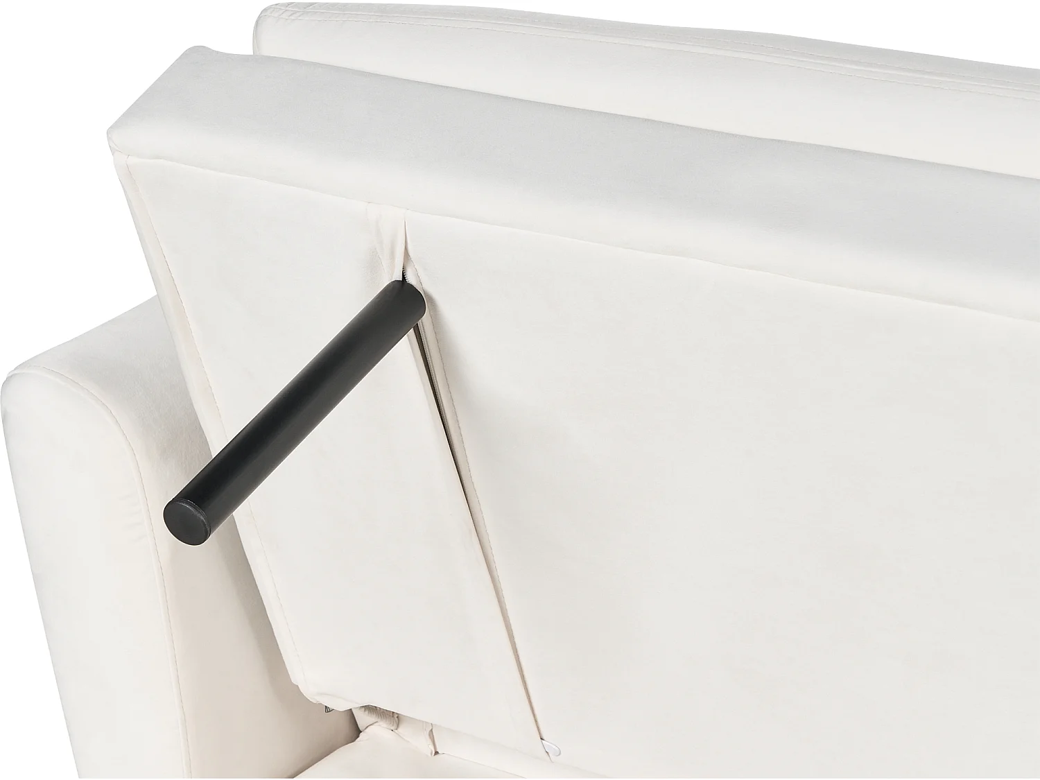 Canapé-lit 3 places VETTRE Velours Blanc cassé