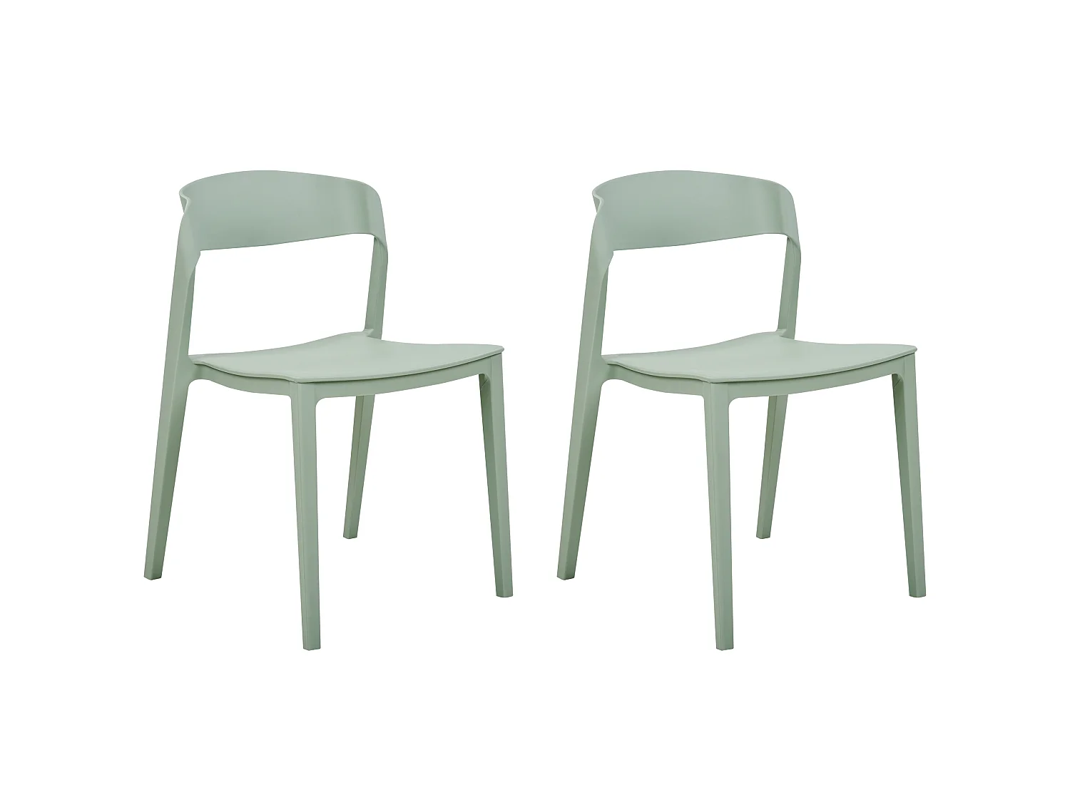 Set di 2 sedie da pranzo SOMERS Verde menta