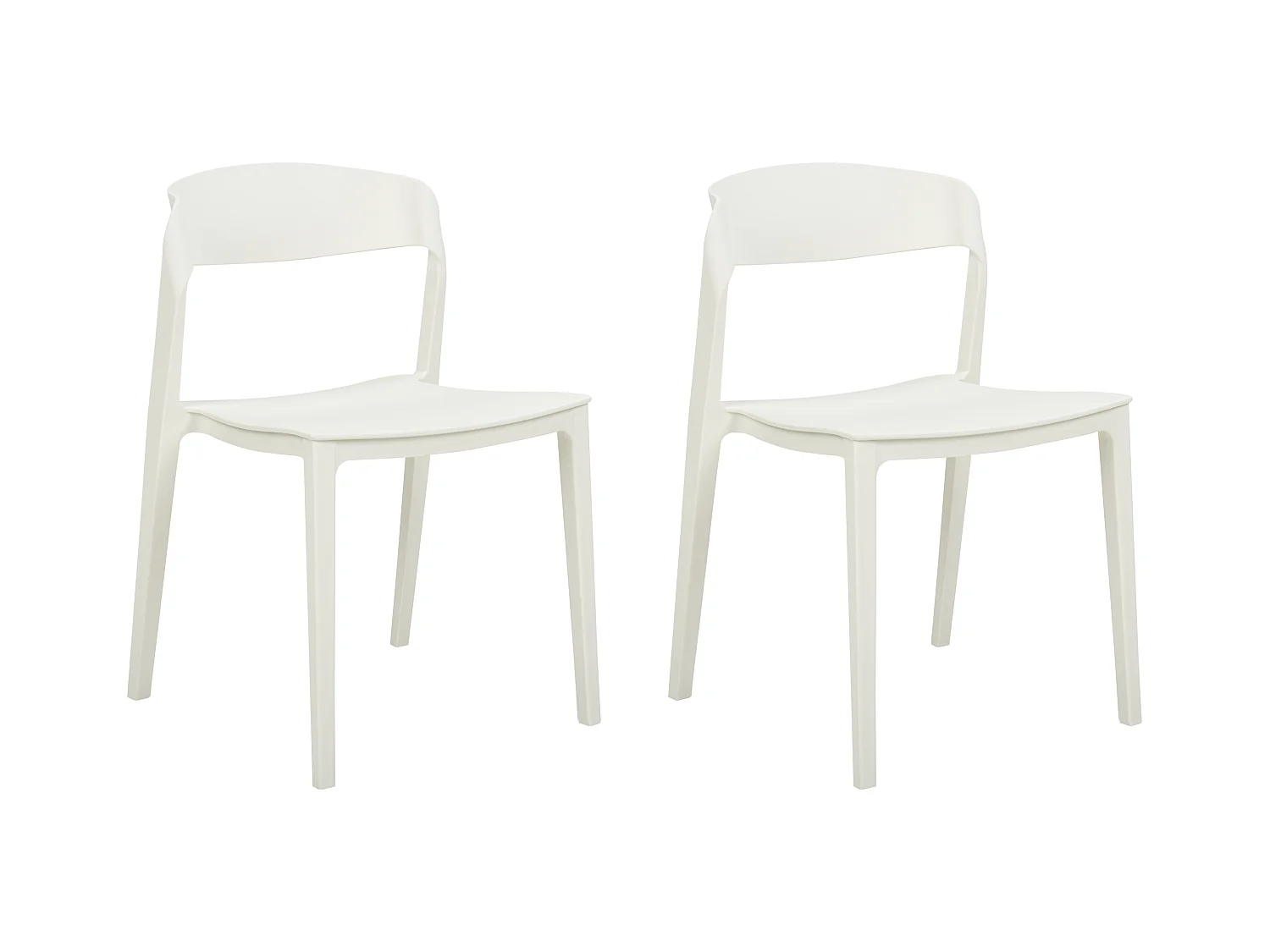 Set van 2 eetkamerstoelen SOMERS Wit