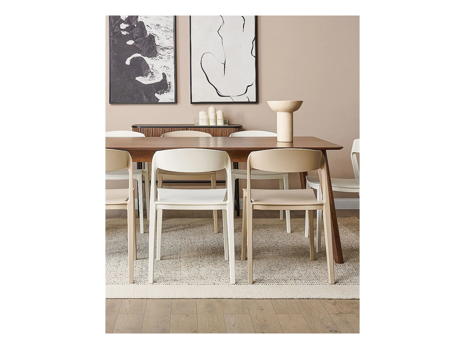 Lot de 2 chaises de salle à manger SOMERS Blanc
