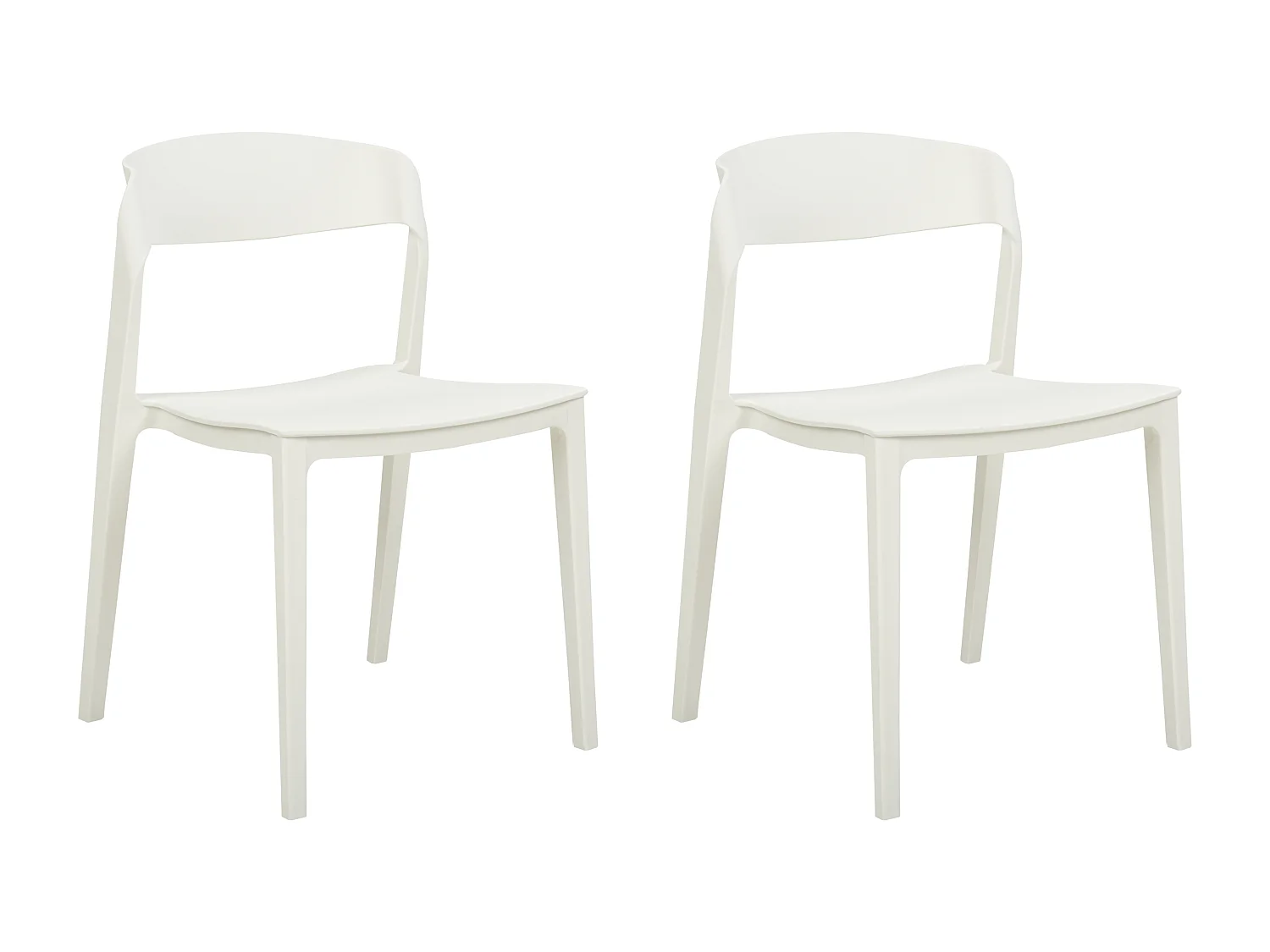 Zestaw 2 krzeseł do jadalni SOMERS Biały