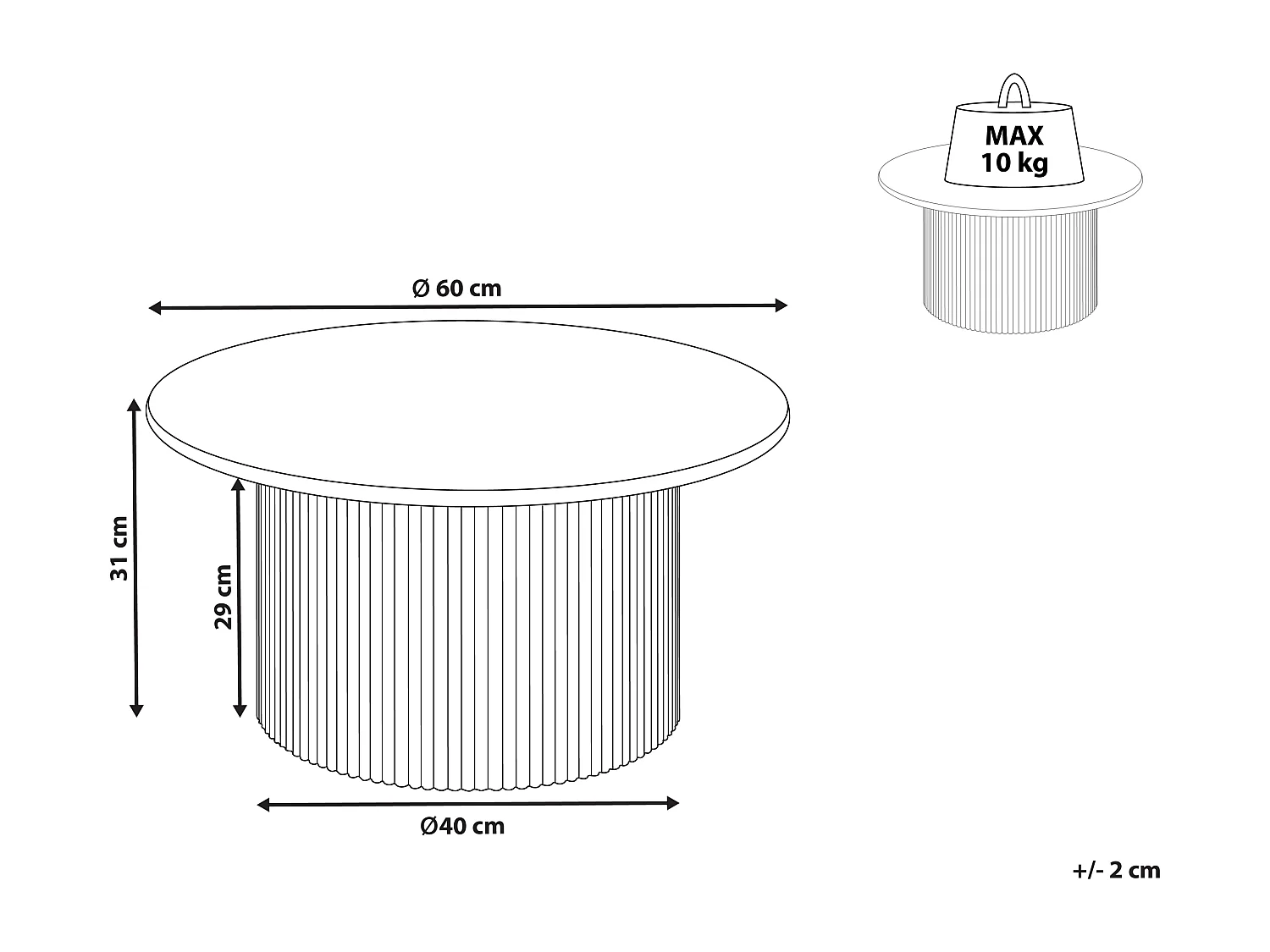 Table basse OLLIE Blanc