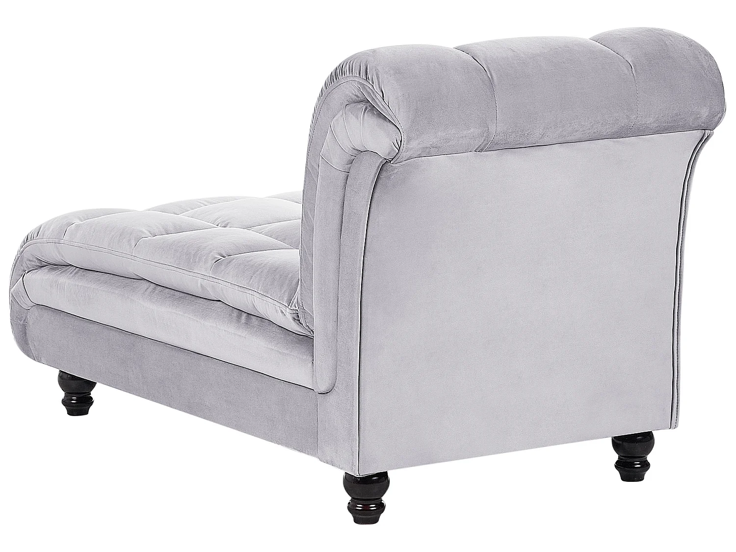 Chaise longue derecho LORMONT Terciopelo Gris claro
