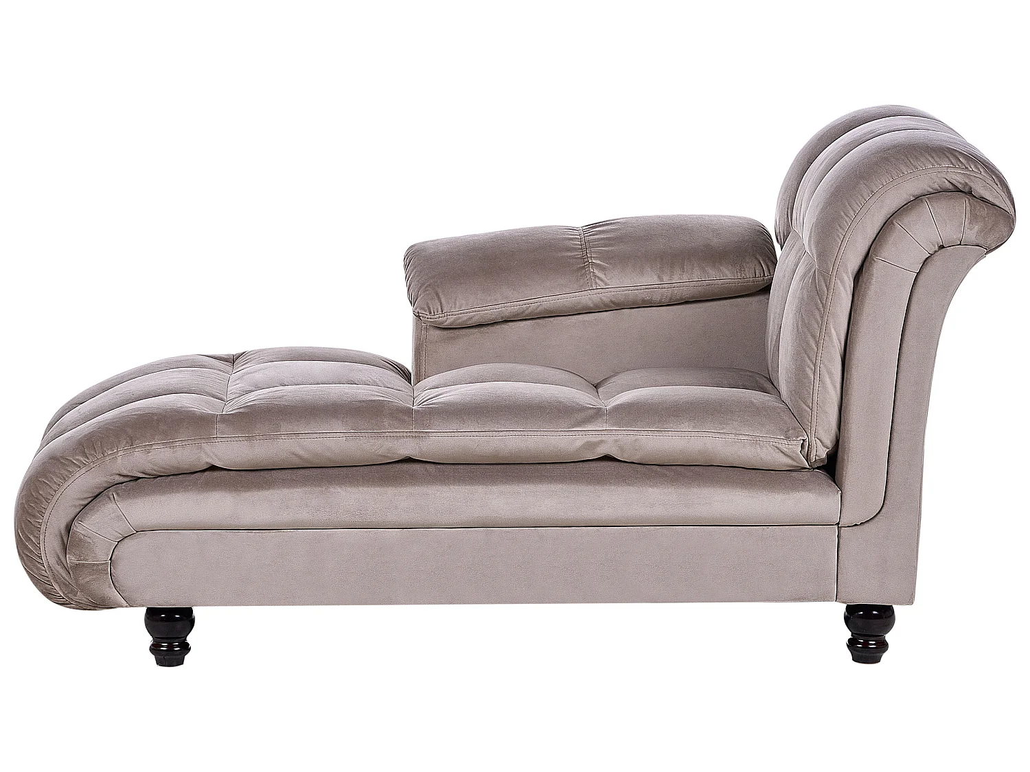 Chaise longue côté droit LORMONT Tissu Taupe