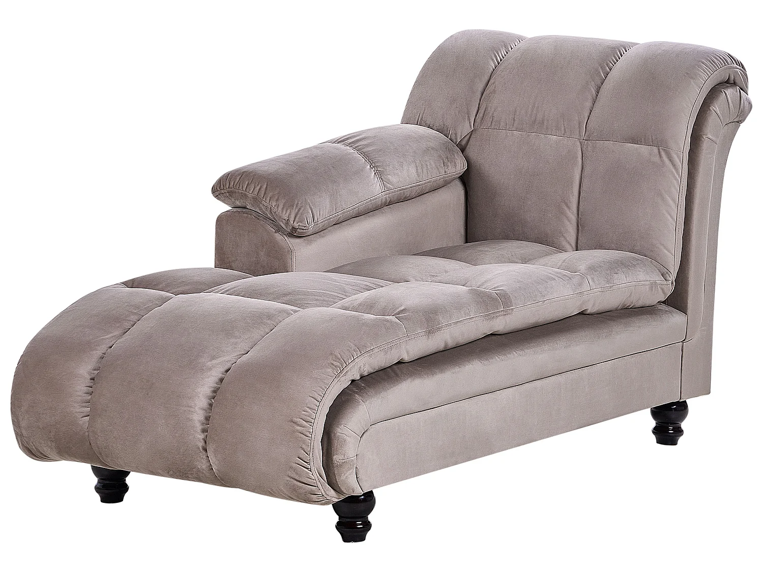 Chaise longue côté droit LORMONT Tissu Taupe