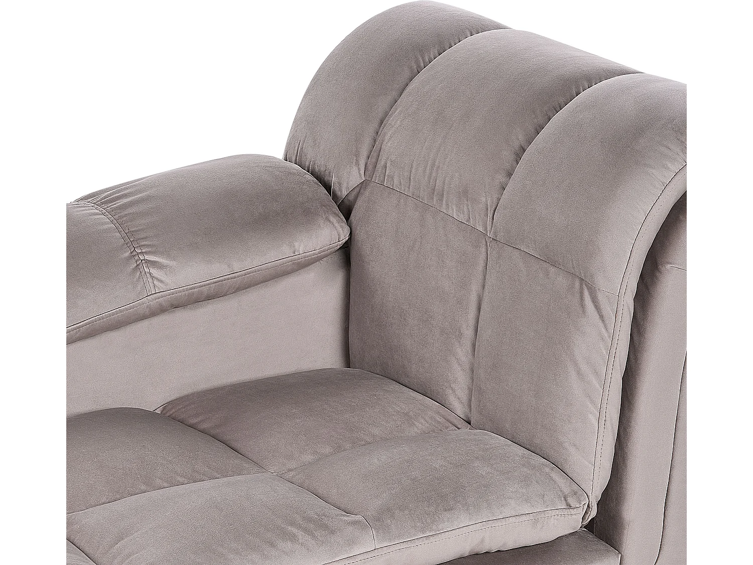 Chaise longue côté droit LORMONT Tissu Taupe