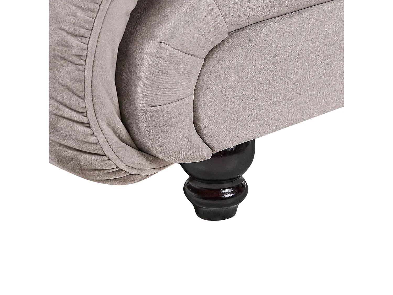 Rechtsseitige Chaiselounge LORMONT Stoff Taupe