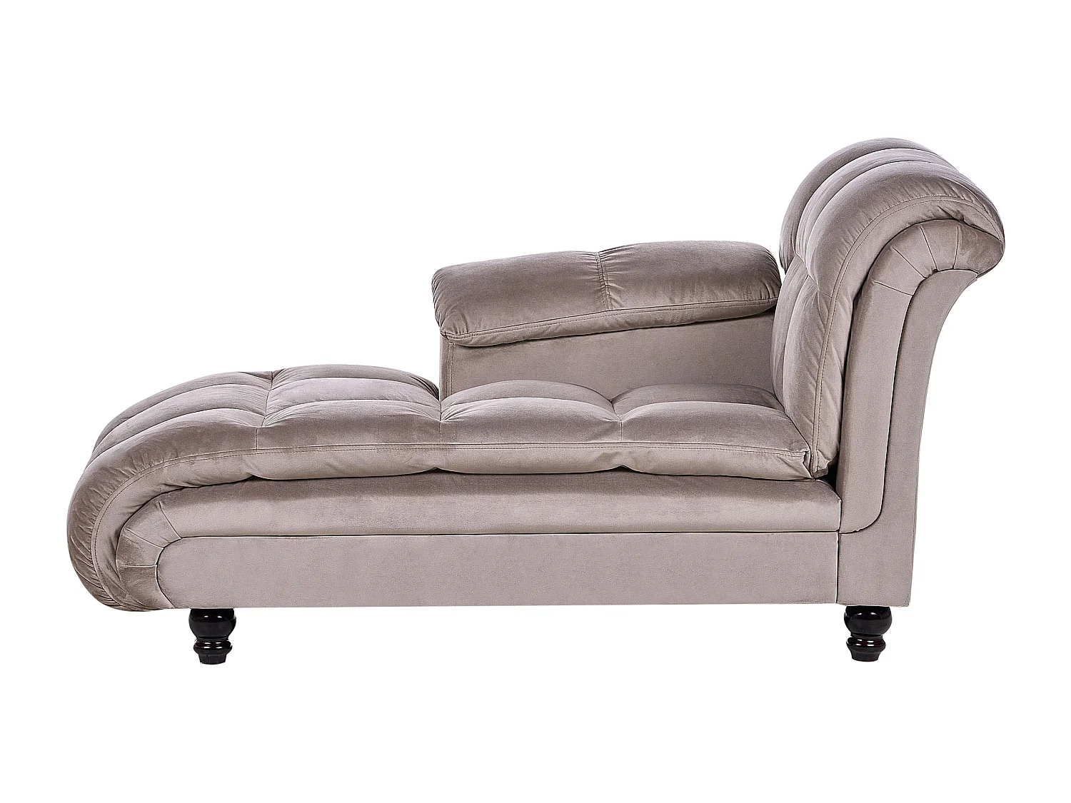 Rechtsseitige Chaiselounge LORMONT Stoff Taupe