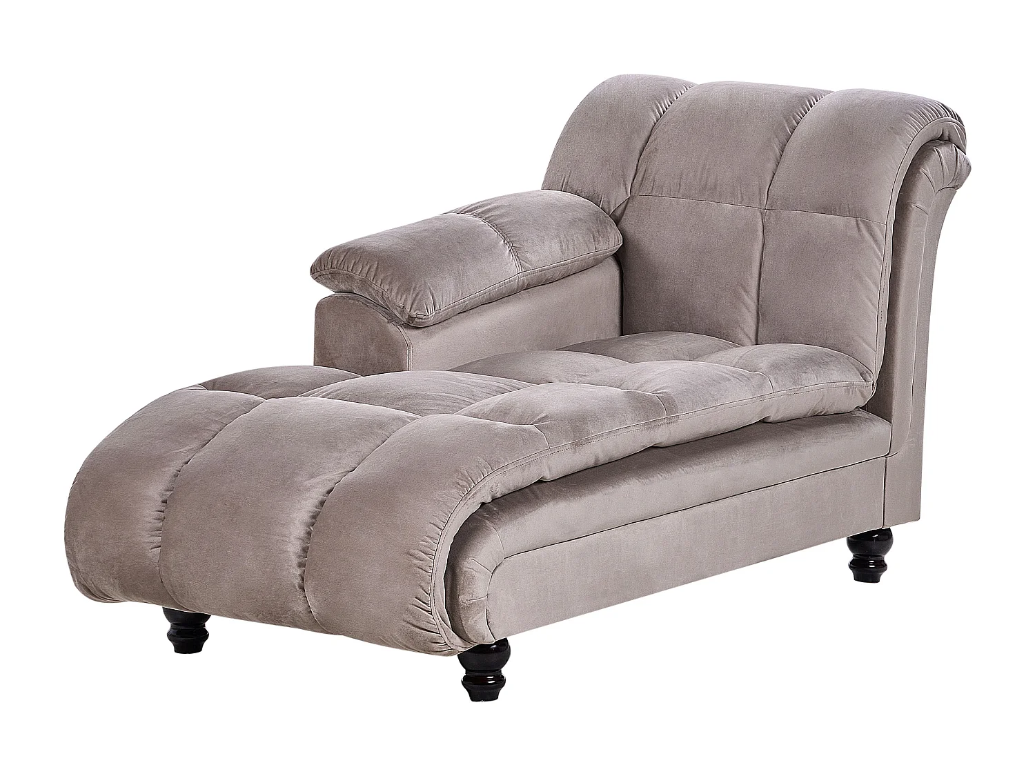 Rechtsseitige Chaiselounge LORMONT Stoff Taupe