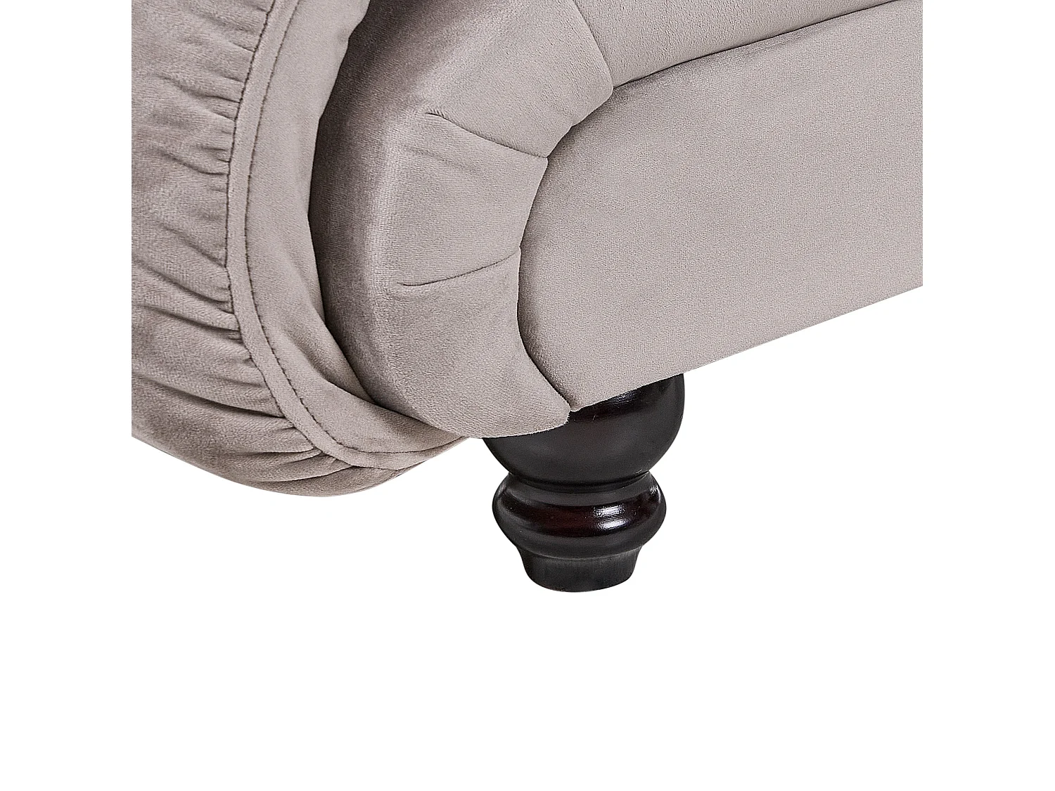 Rechtsseitige Chaiselounge LORMONT Stoff Taupe