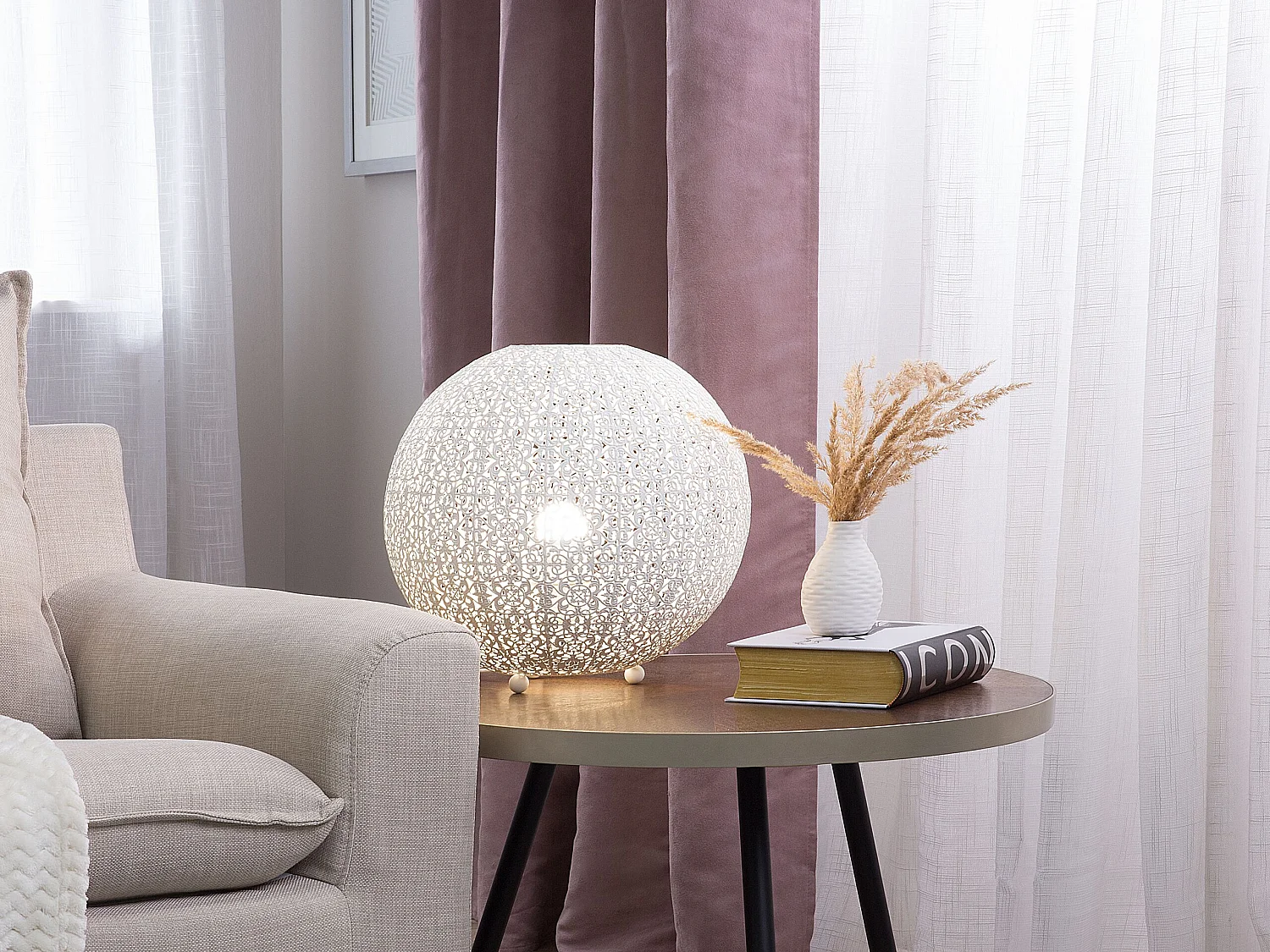 Lampe à poser FINKE Métal Blanc