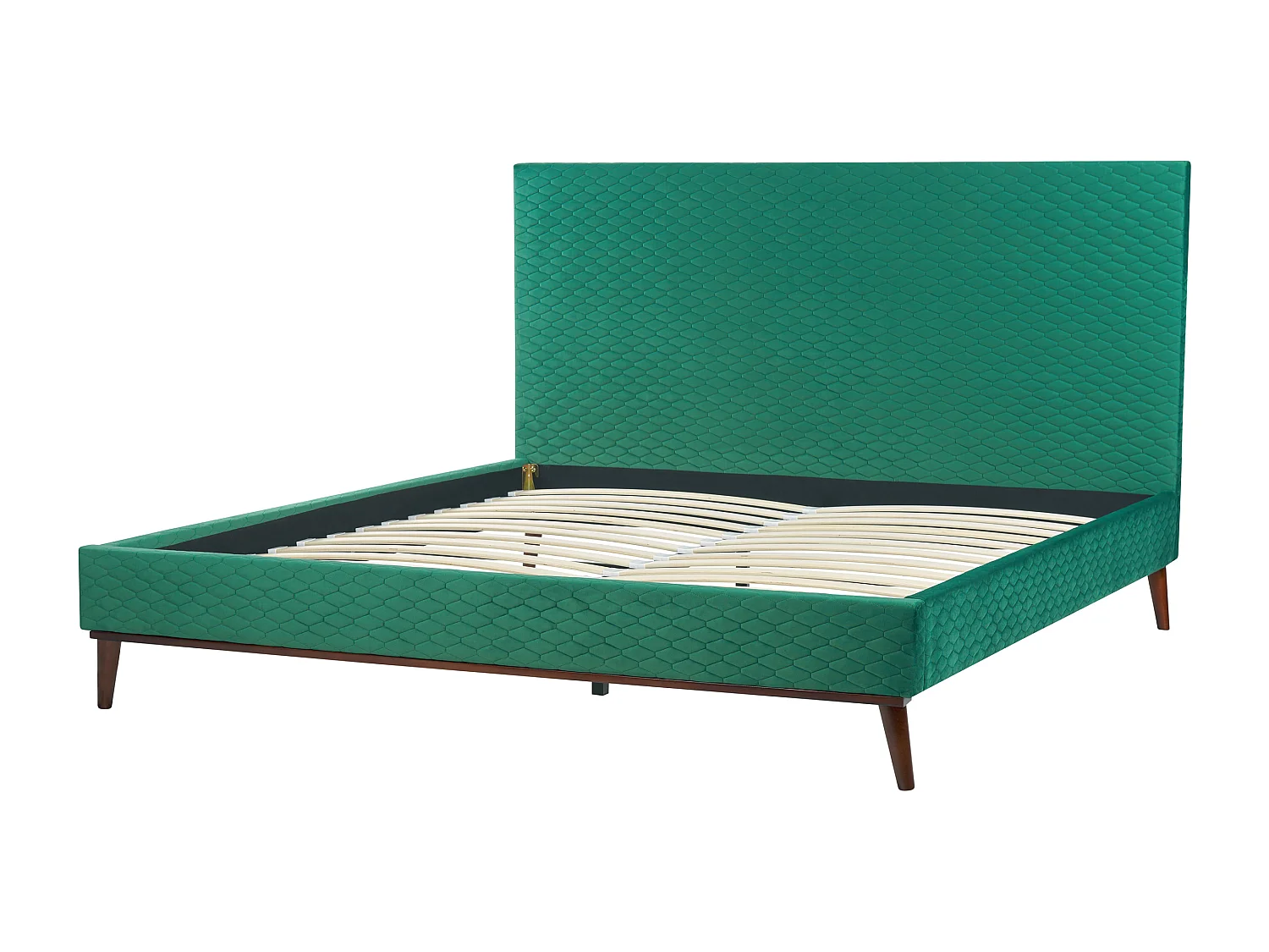 Lit avec sommier Velours BAYONNE 180 x 200 cm Vert