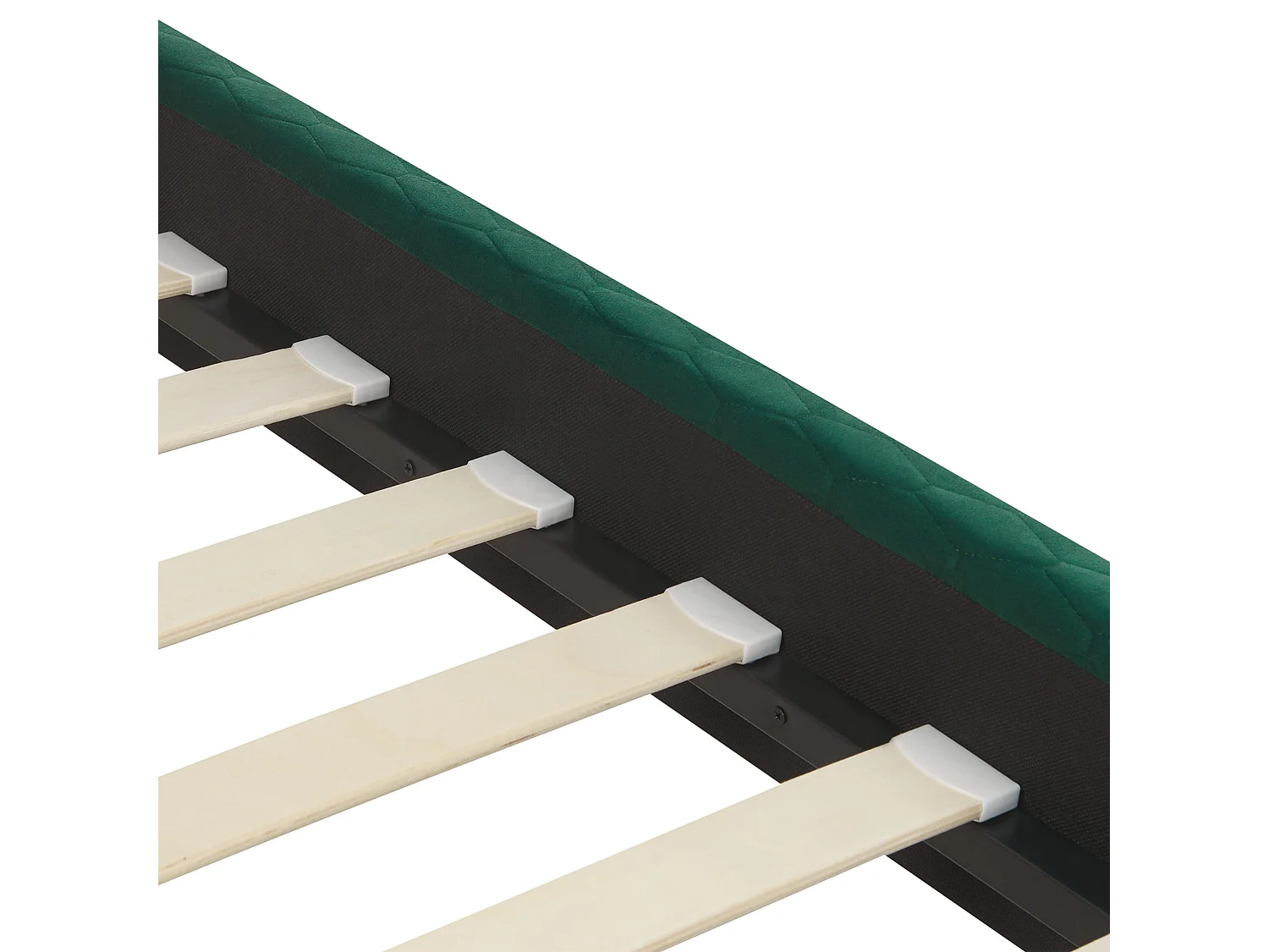 Lit avec sommier Velours BAYONNE 180 x 200 cm Vert