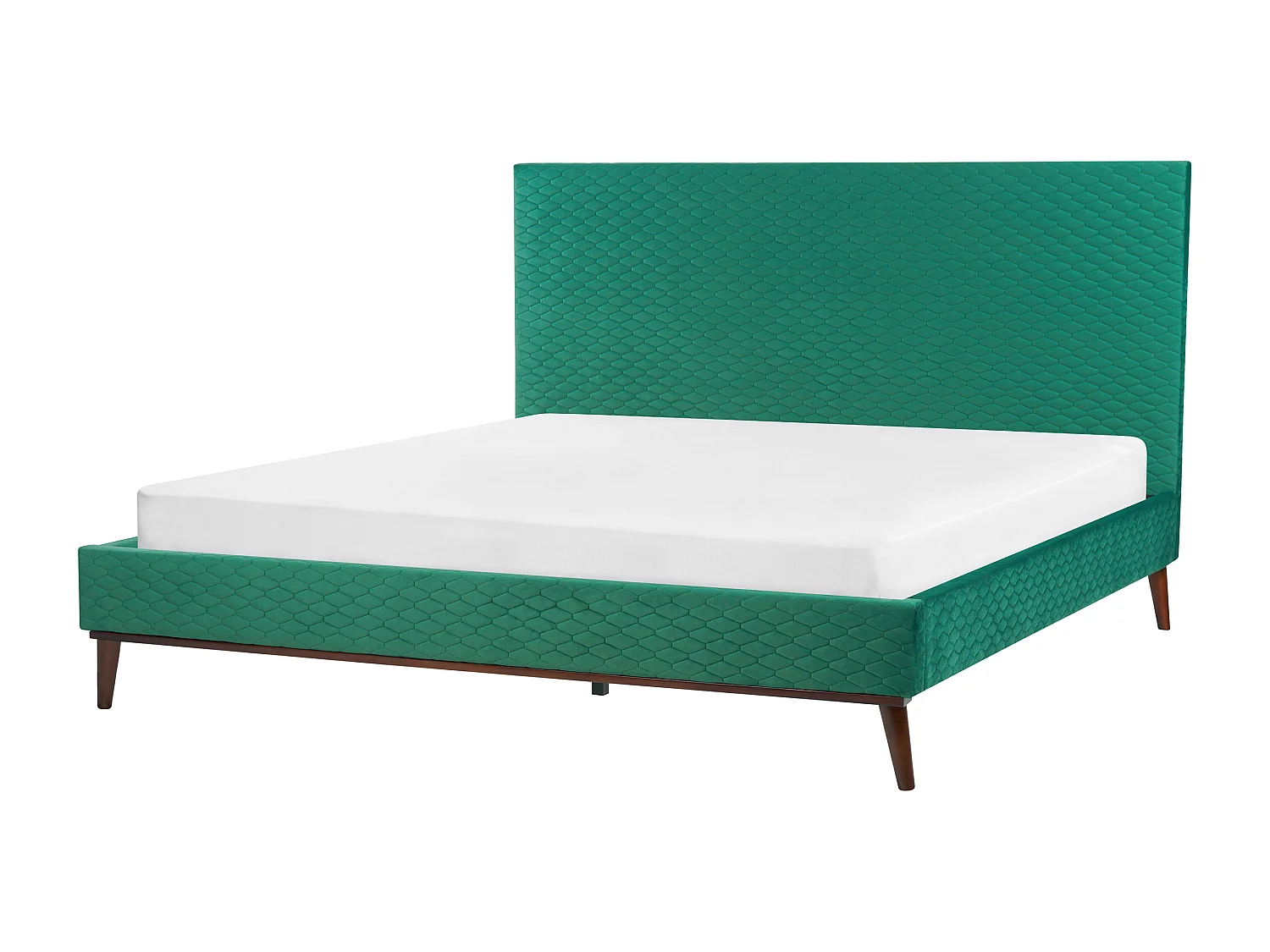 Lit avec sommier Velours BAYONNE 180 x 200 cm Vert