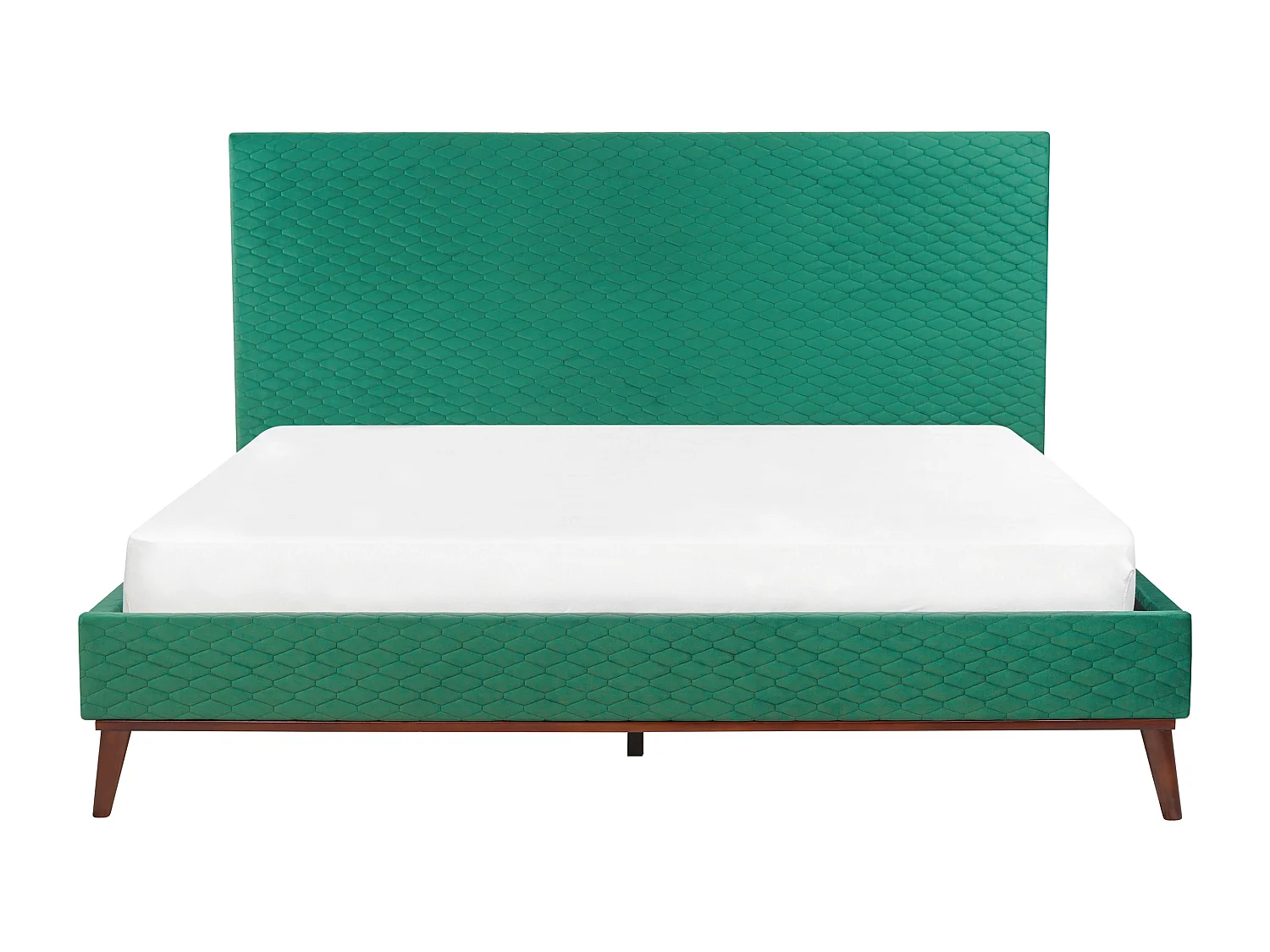 Lit avec sommier Velours BAYONNE 180 x 200 cm Vert