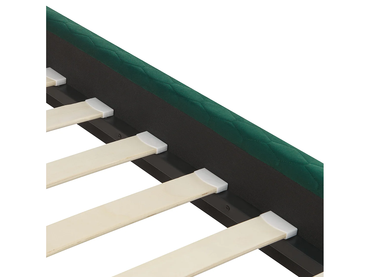 Lit avec sommier Velours BAYONNE 180 x 200 cm Vert