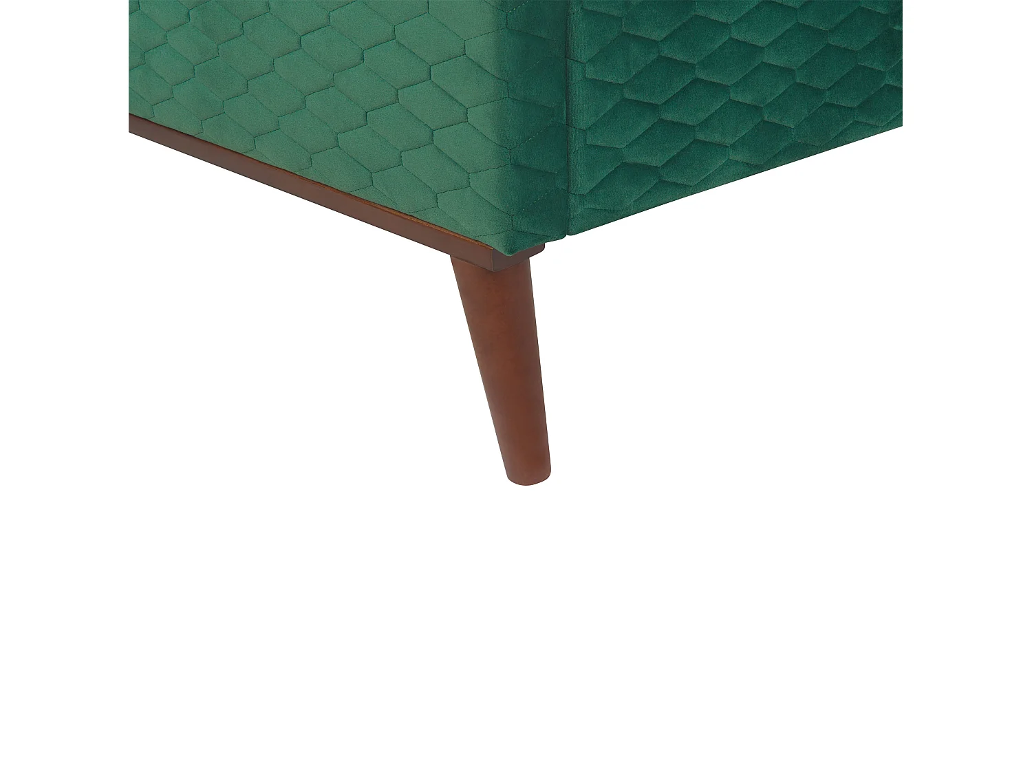 Lit avec sommier Velours BAYONNE 180 x 200 cm Vert