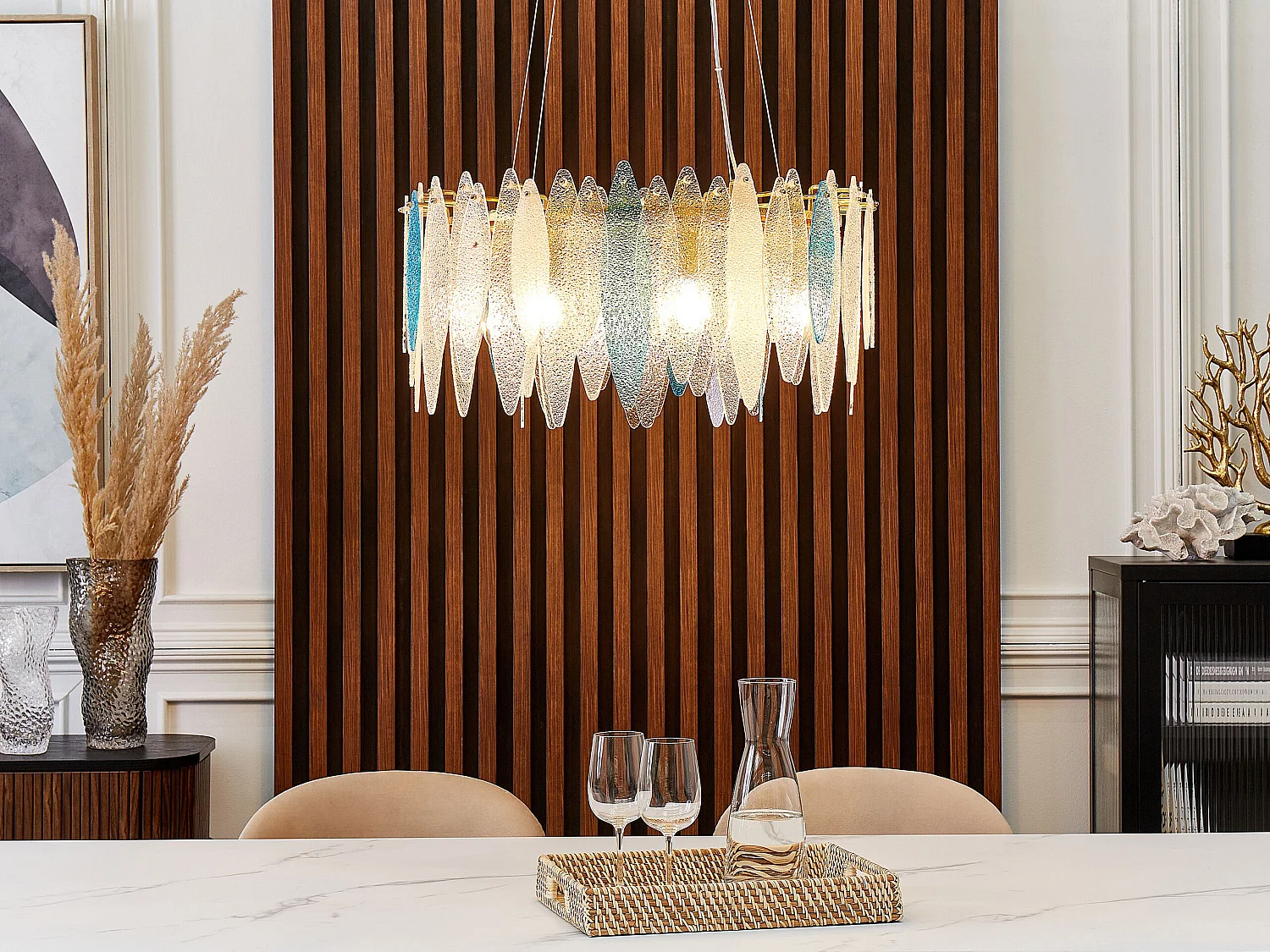 Lustre MALACCA Verre Multicolore