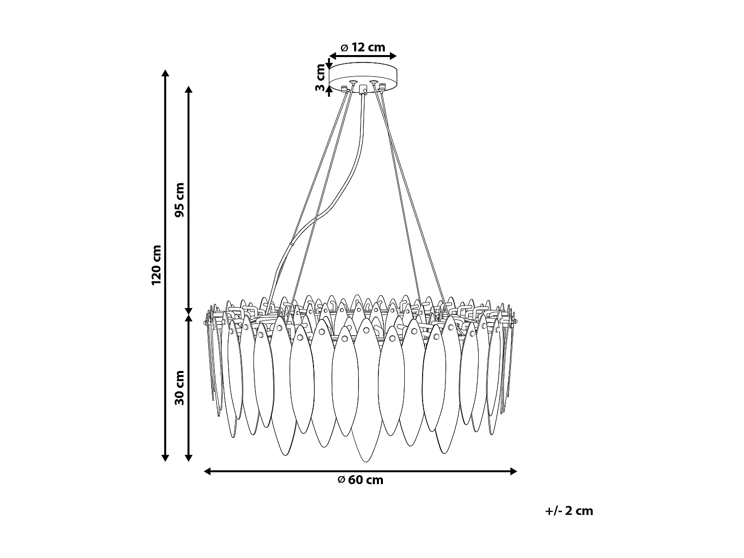 Lustre MALACCA Verre Multicolore