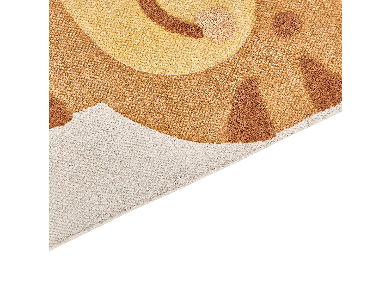 Kinderzimmer Teppich aus Baumwolle mit Tigerdruck 80 x 150 cm mehrfarbig Spielzimmer Sigli