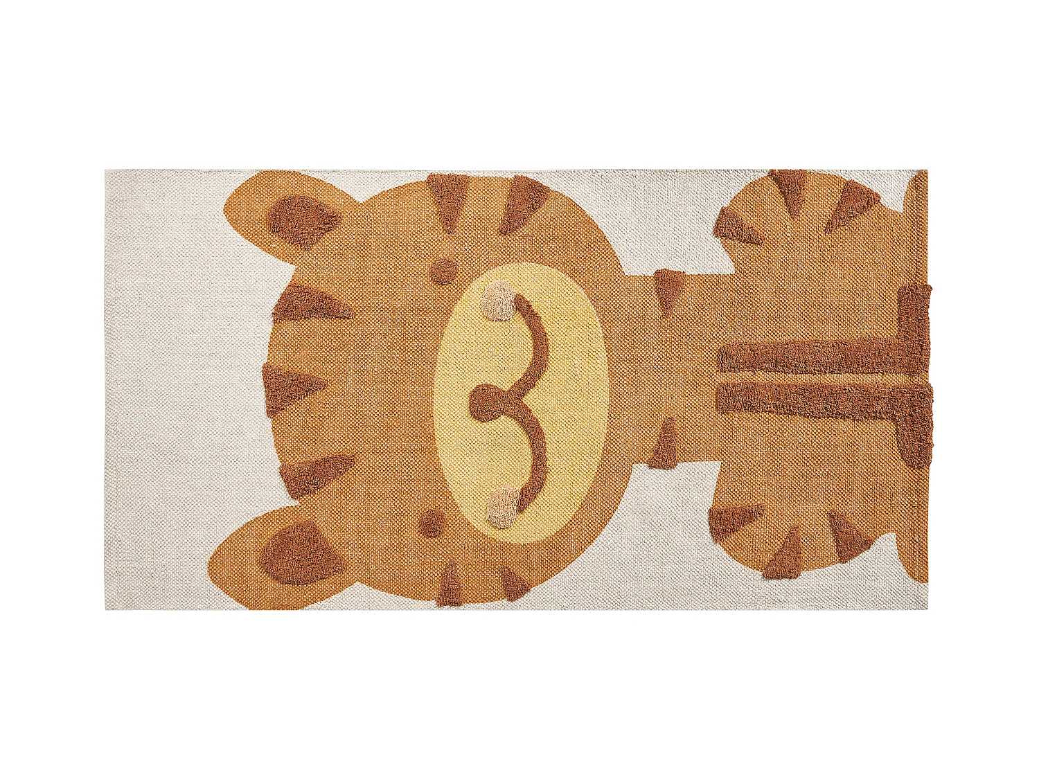 Kinderzimmer Teppich aus Baumwolle mit Tigerdruck 80 x 150 cm mehrfarbig Spielzimmer Sigli