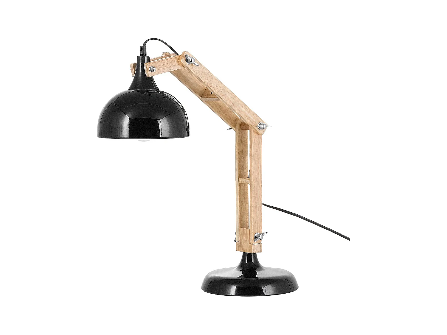 Lampada da scrivania SALADO Regolabile Legno Nero