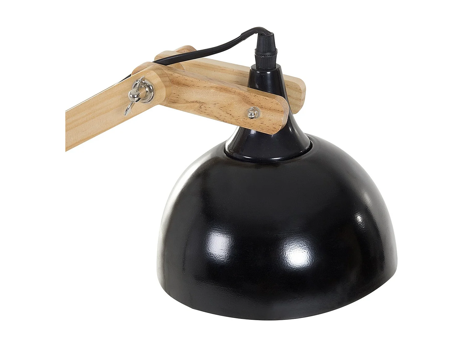 Lampada da scrivania SALADO Regolabile Legno Nero