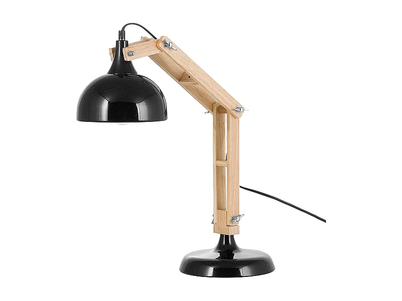 Lampada da scrivania SALADO Regolabile Legno Nero