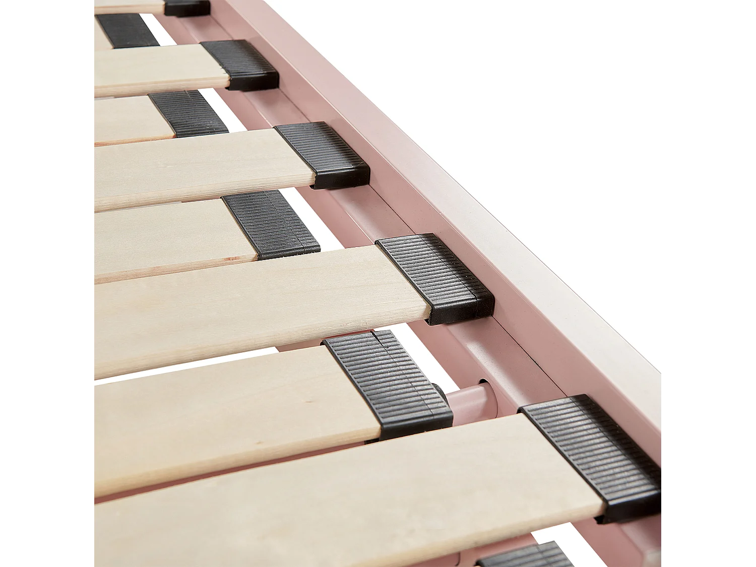 Lit gigogne Métal TULLE 90 x 200 cm Rose pastel