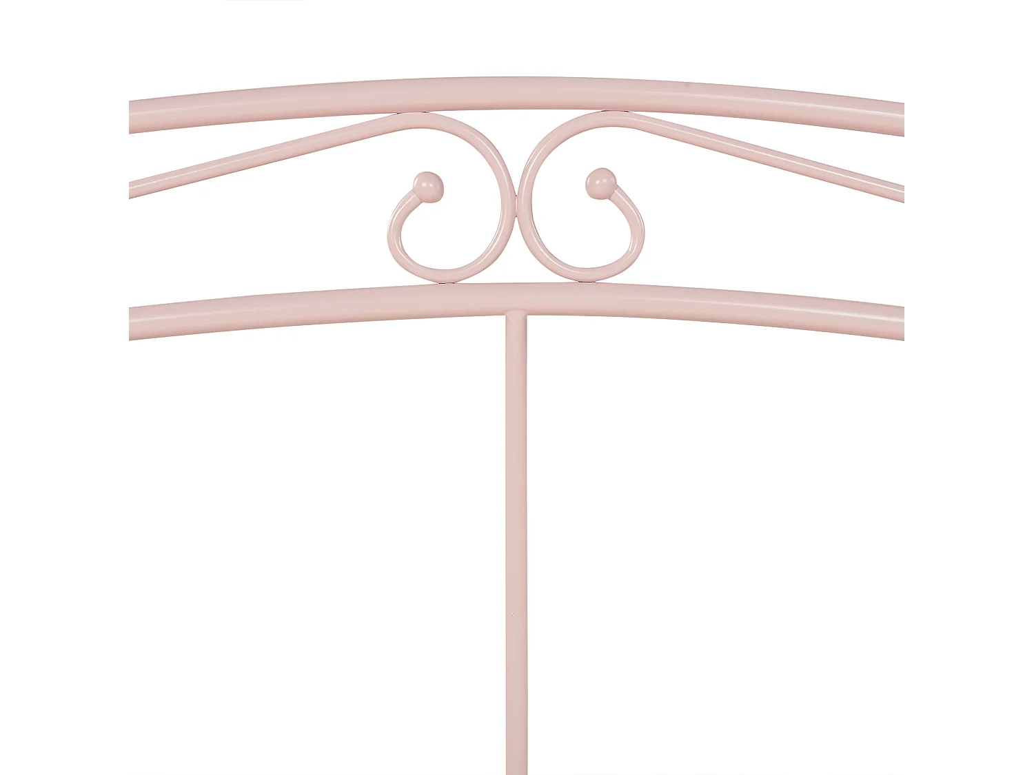 Lit gigogne Métal TULLE 90 x 200 cm Rose pastel