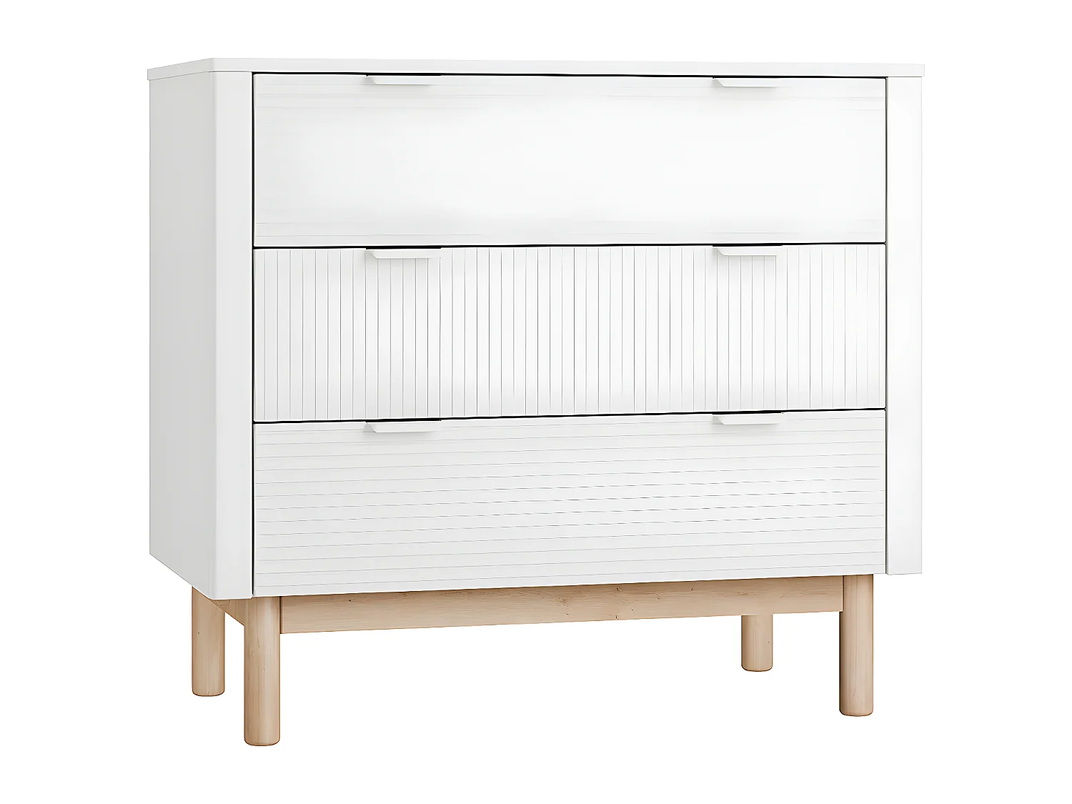 Commode 3 tiroirs Miloo Blanc