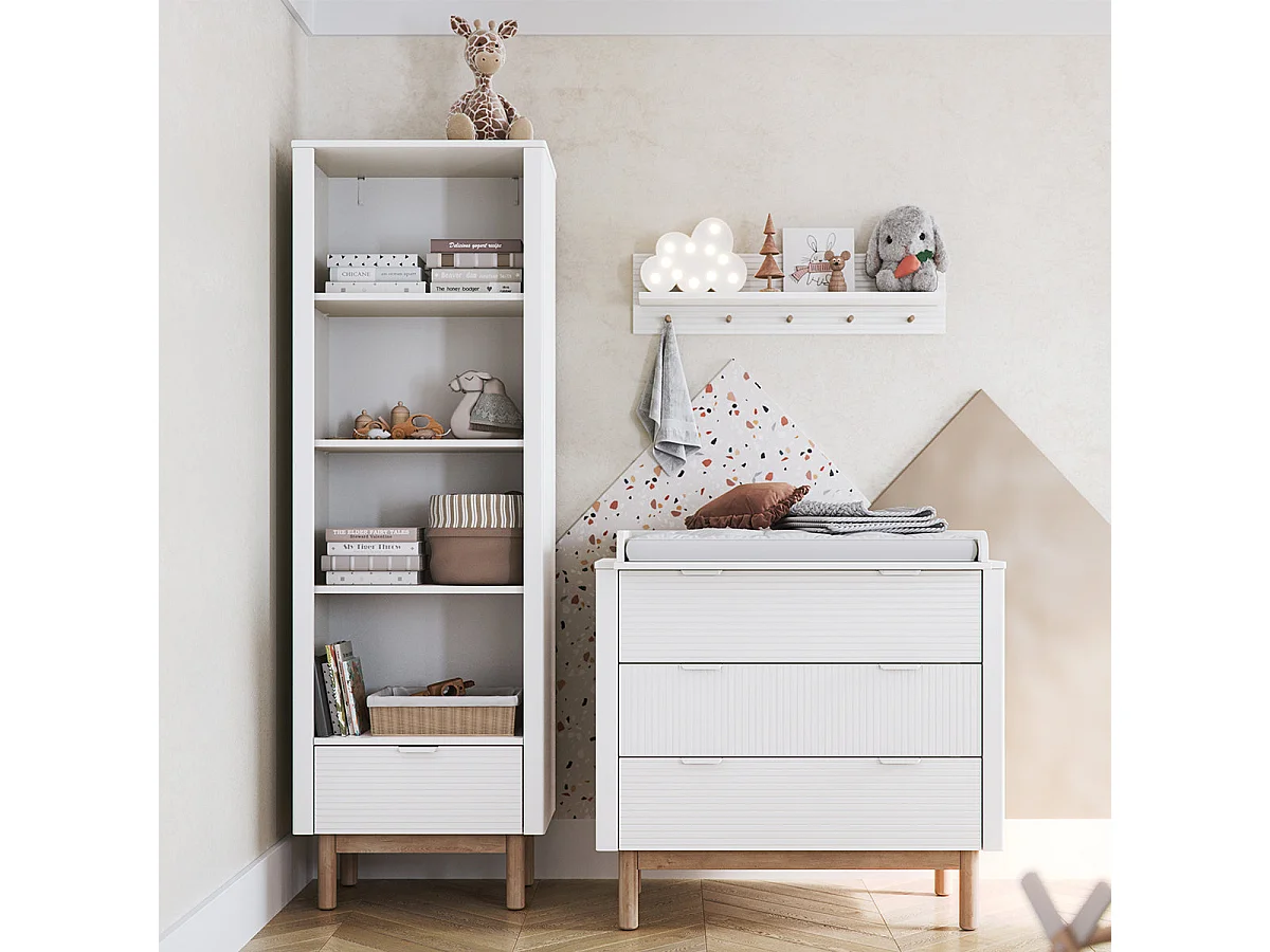 Commode 3 tiroirs Miloo Blanc