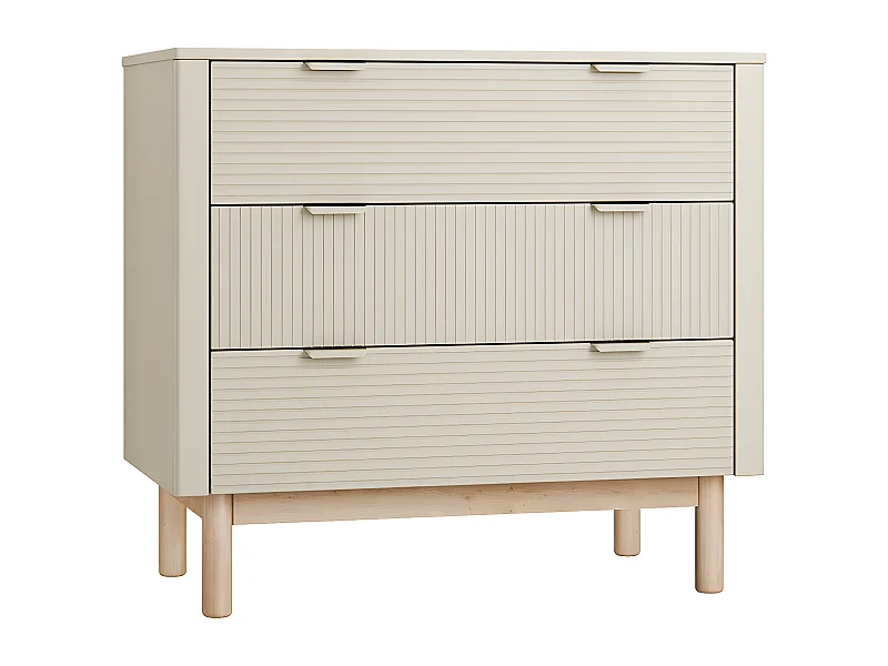 Commode 3 tiroirs Miloo Champagne