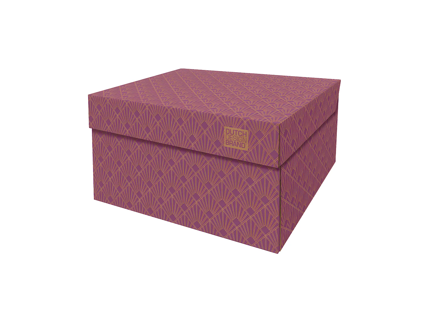Scatola portaoggetti rossa in cartone 39,5x32x21cm