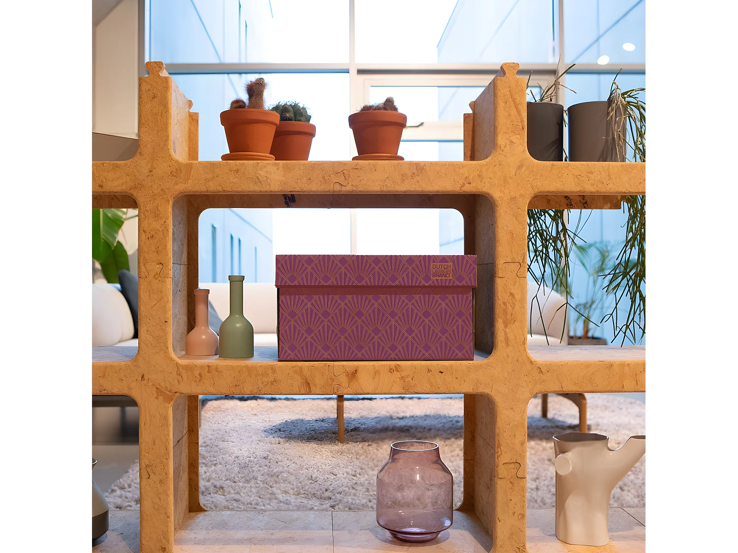 Caja de almacenamiento roja 39,5x32x21cm