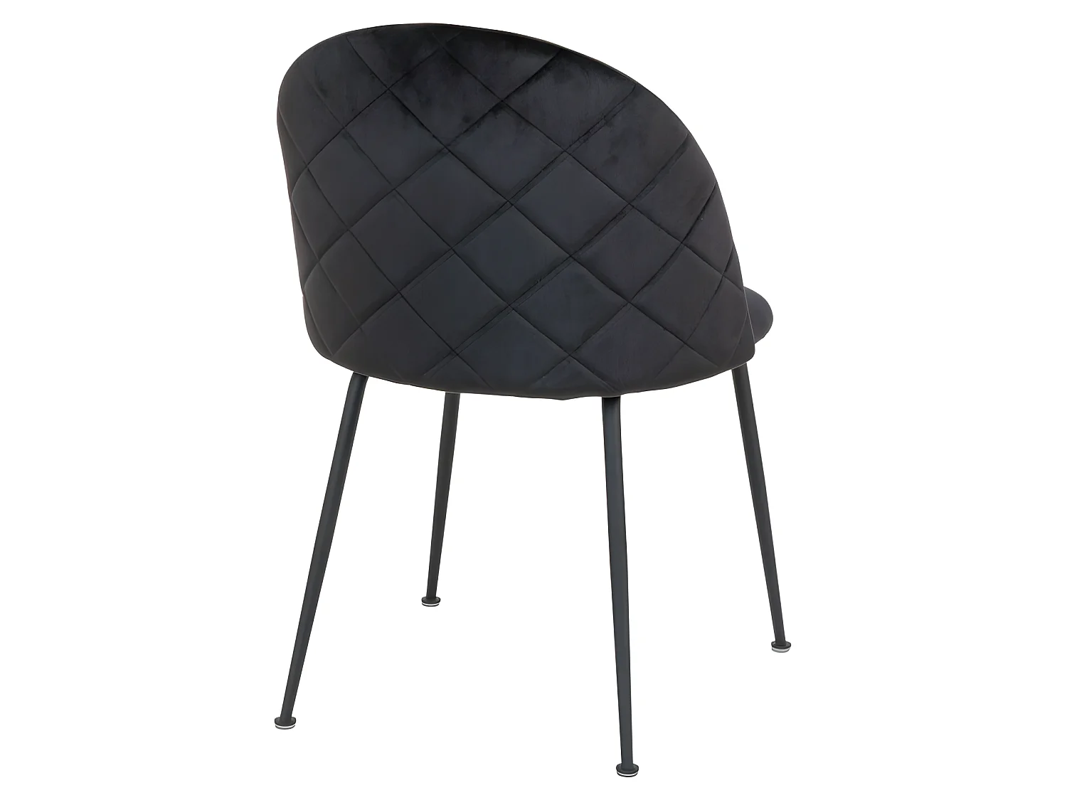 Chaise De Salle À Manger En Velours Noir Pieds Noirs Genève